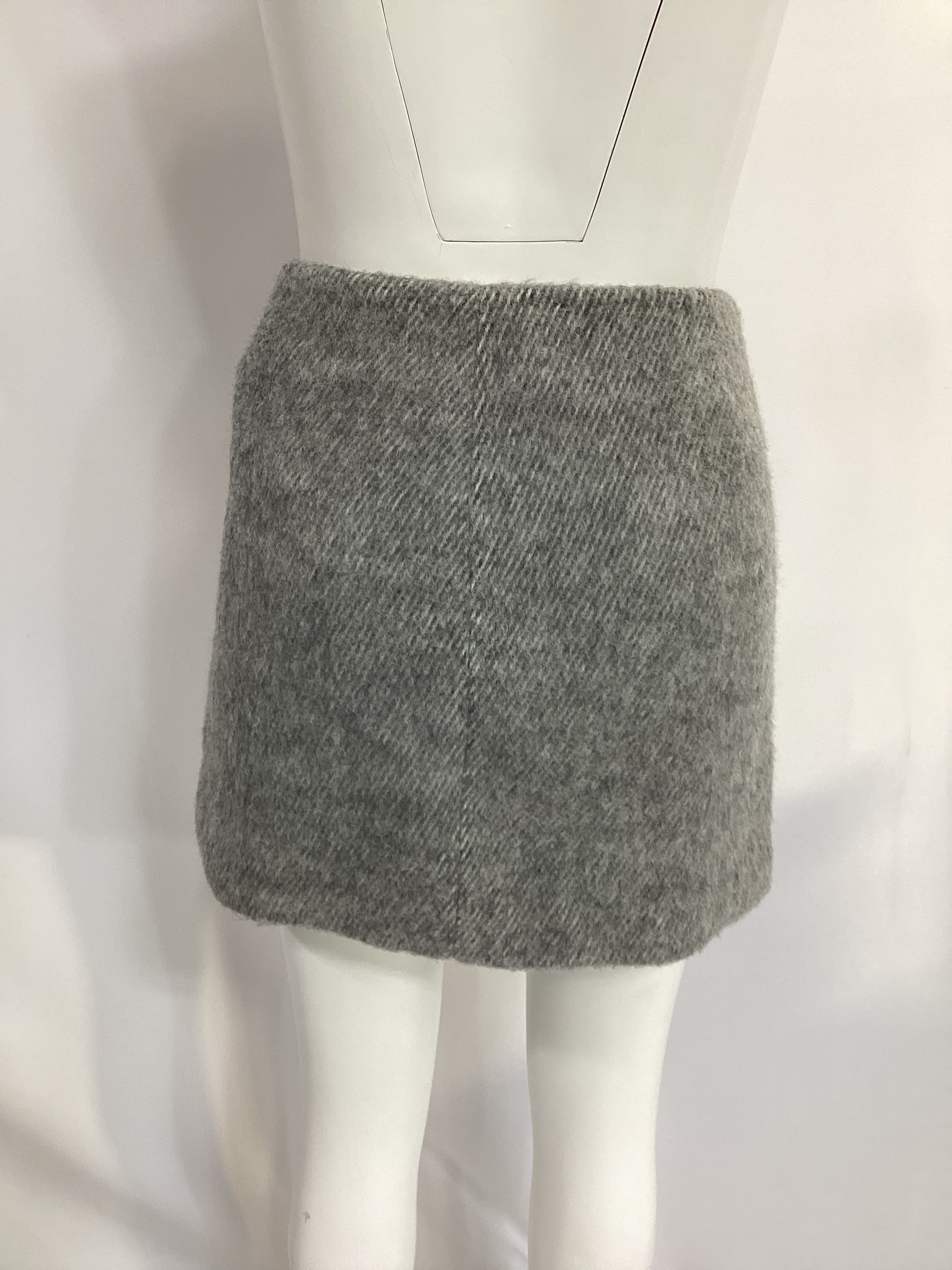 Blazer Mini Skirt In Grey Melange - Image 3