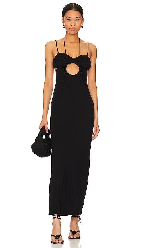 Viola Maxi Dress In Black - Image 1