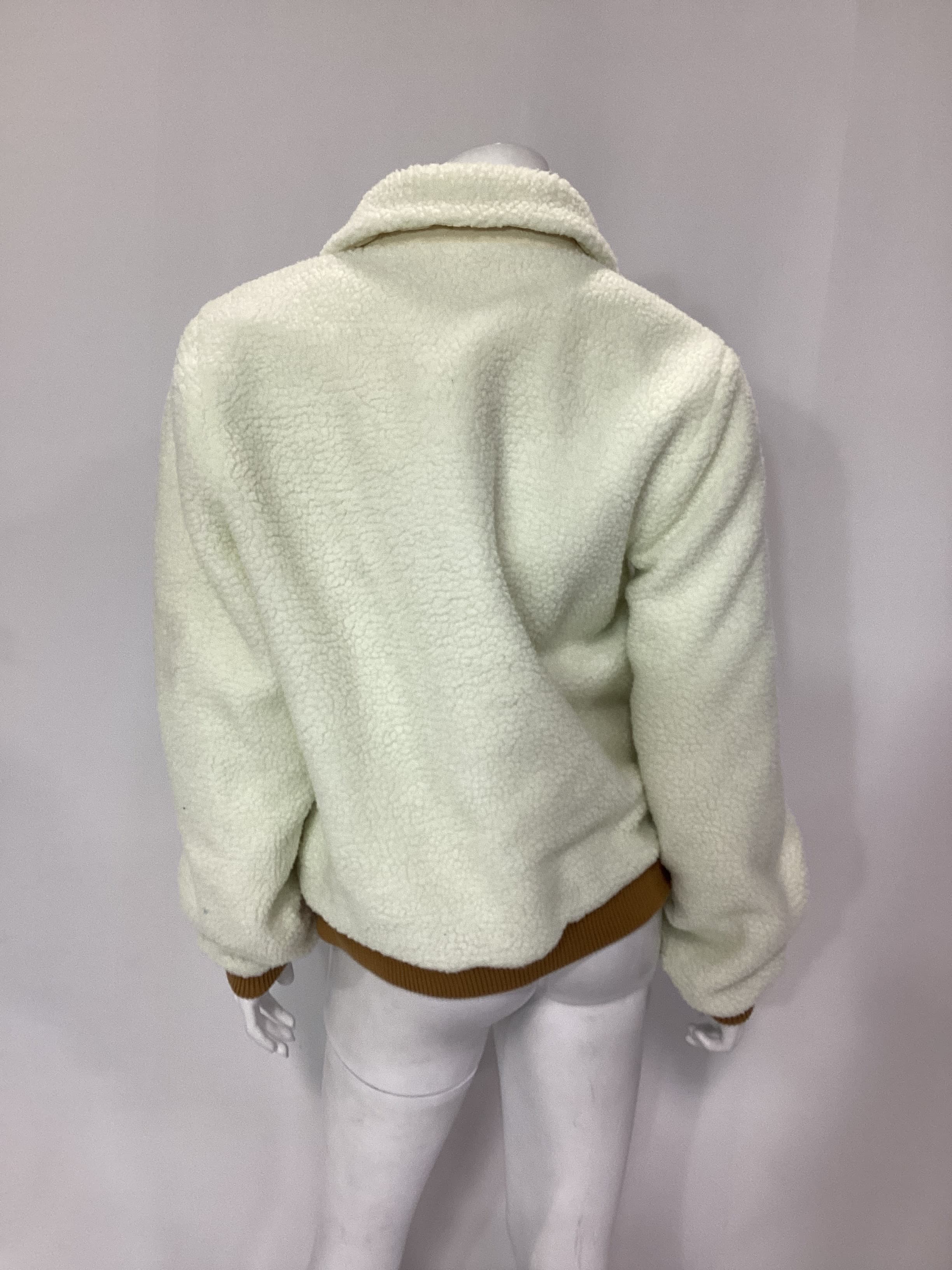 Simone Faux Fur Jacket In Ivory - Image 2