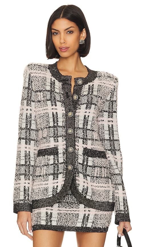 Larsa Cardigan In Black Multi - Image 1