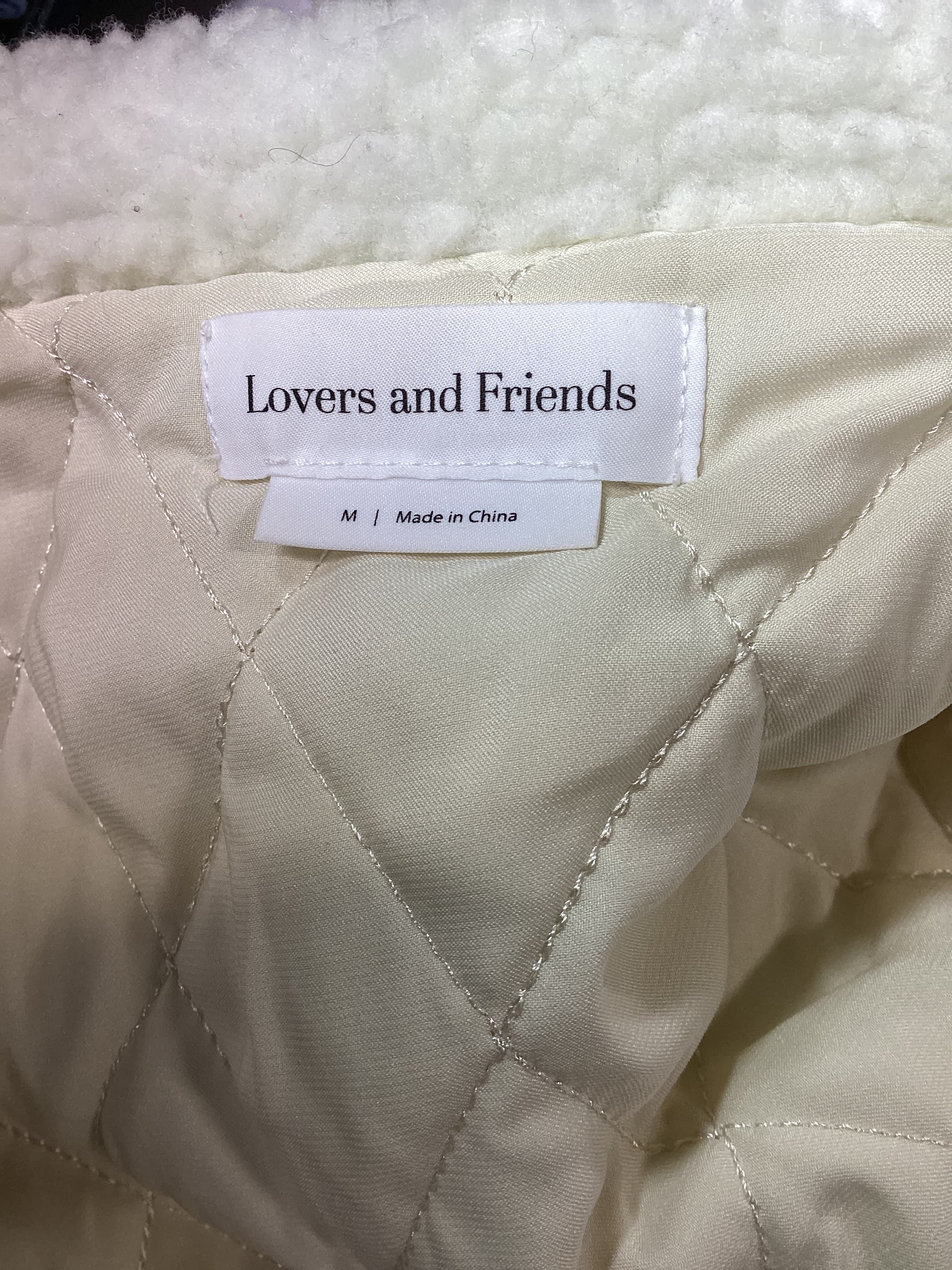 Simone Faux Fur Jacket In Ivory - Image 4