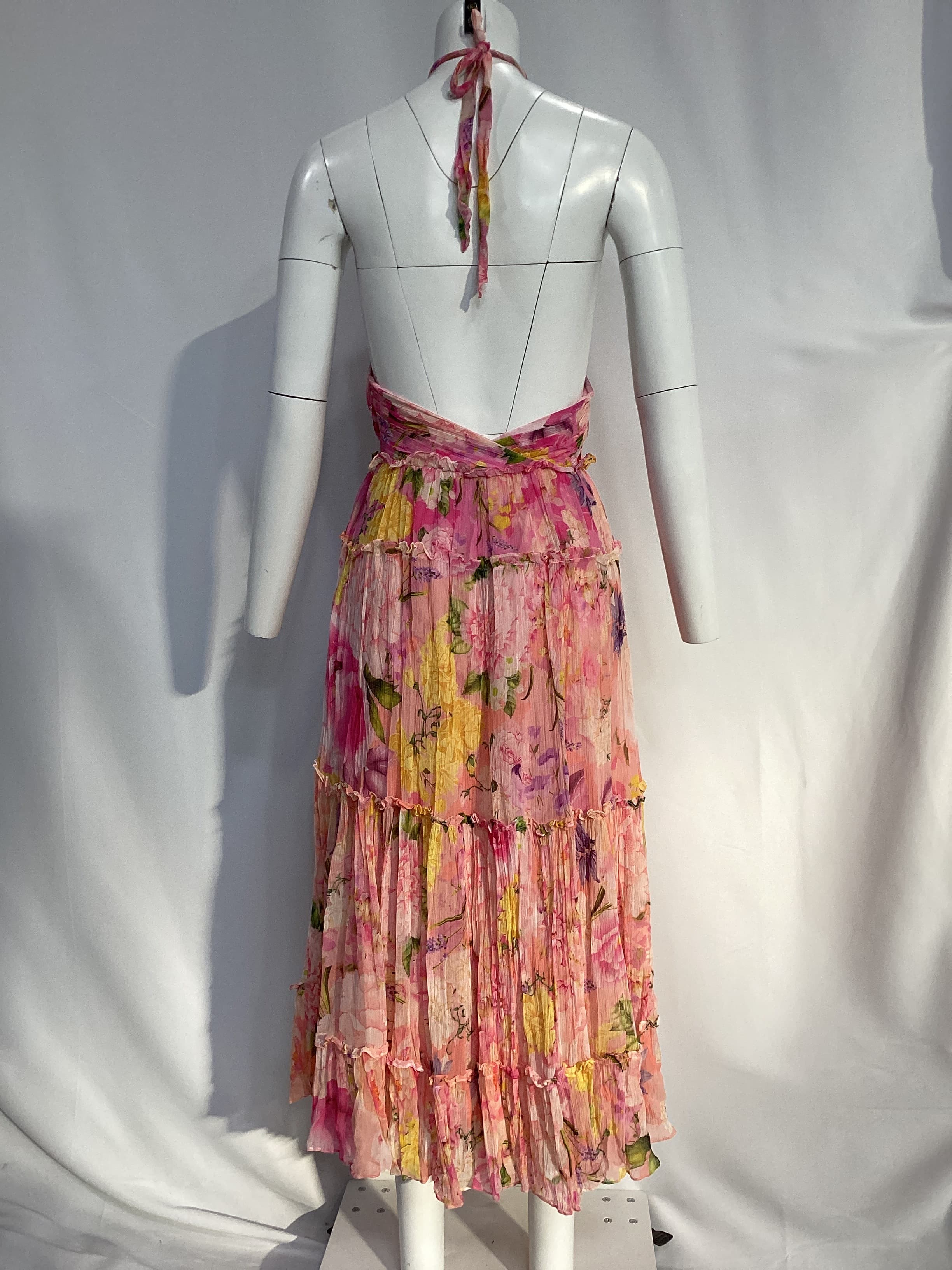 Midi Dress In Pink & Peach - Image 2