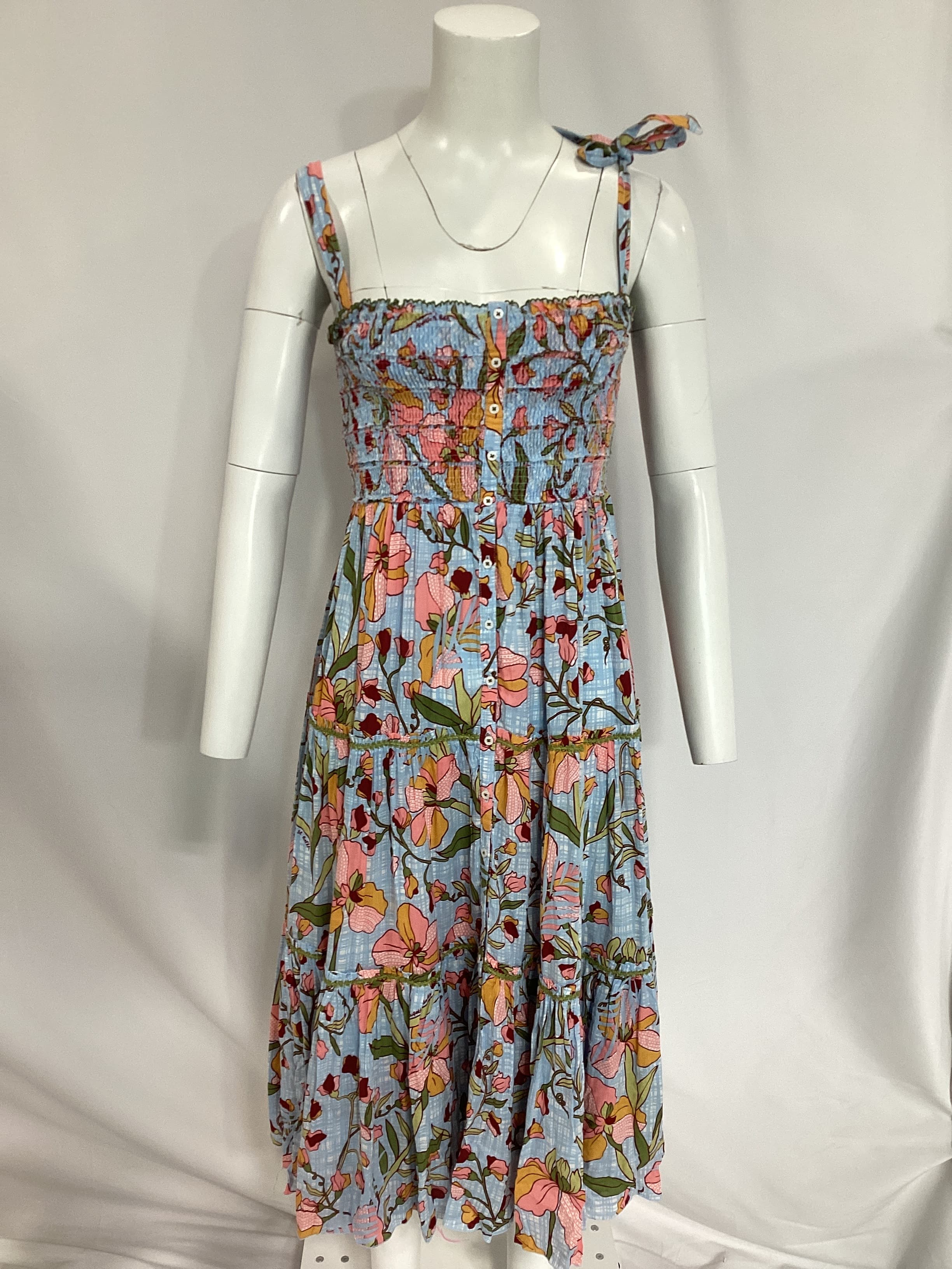 Triny Midi Dress In Sky Jonquille - Image 3