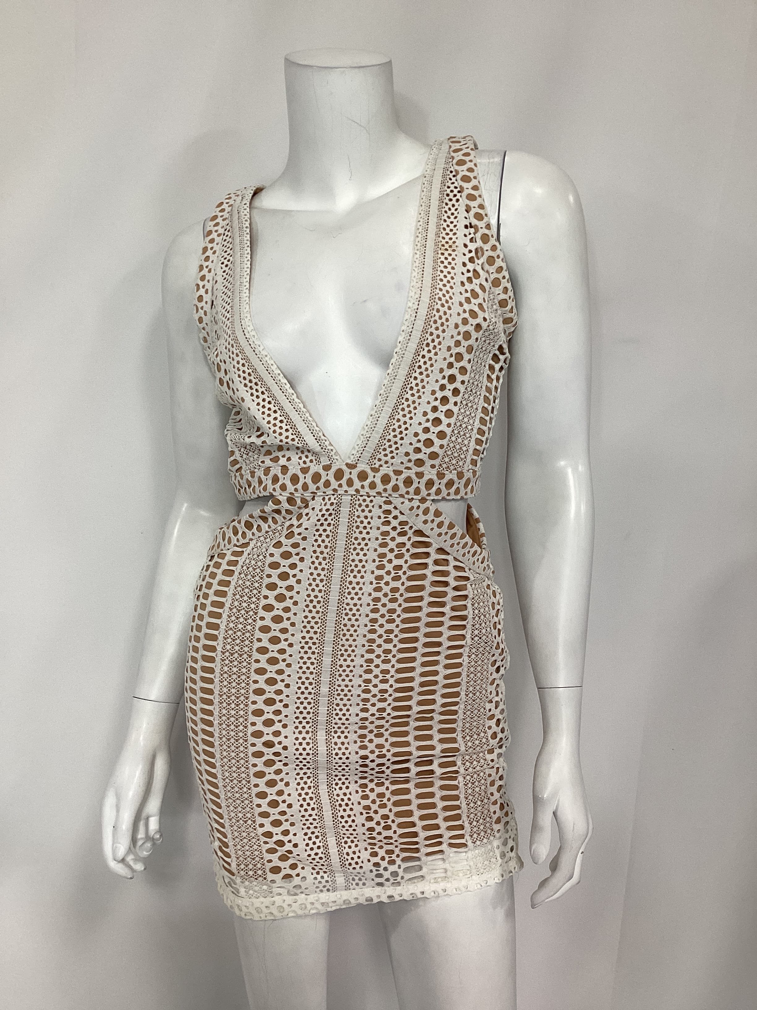 Michael Costello X Revolve Barbe Mini Dress In Ivory - Image 4