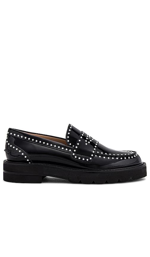 Parker Lift Mini Pearl Loafer In Black Patent - Image 1