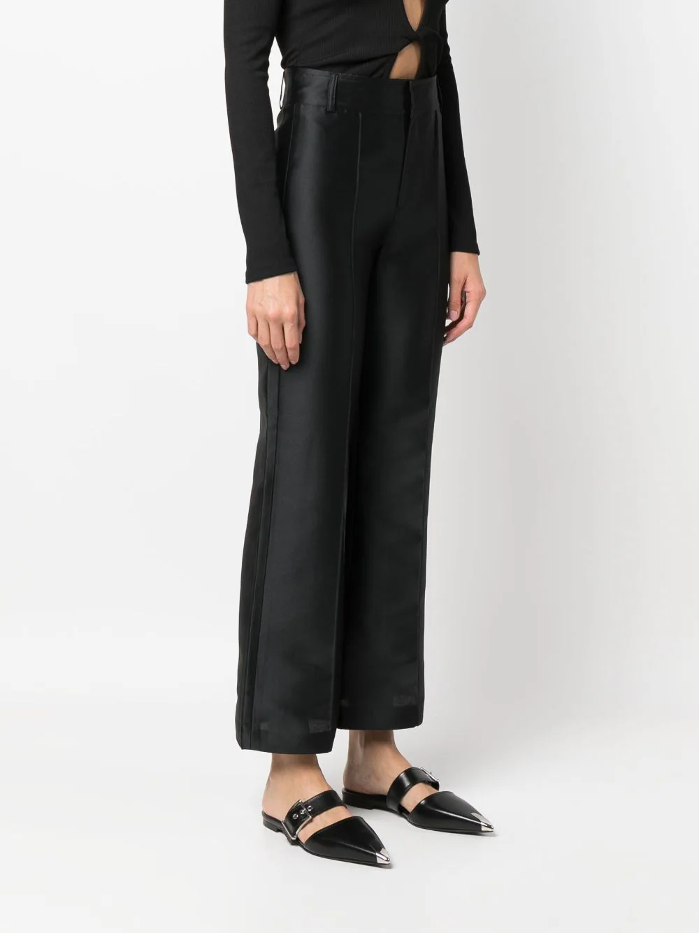 Yoshitomo Satin-Finish Trousers - Image 1