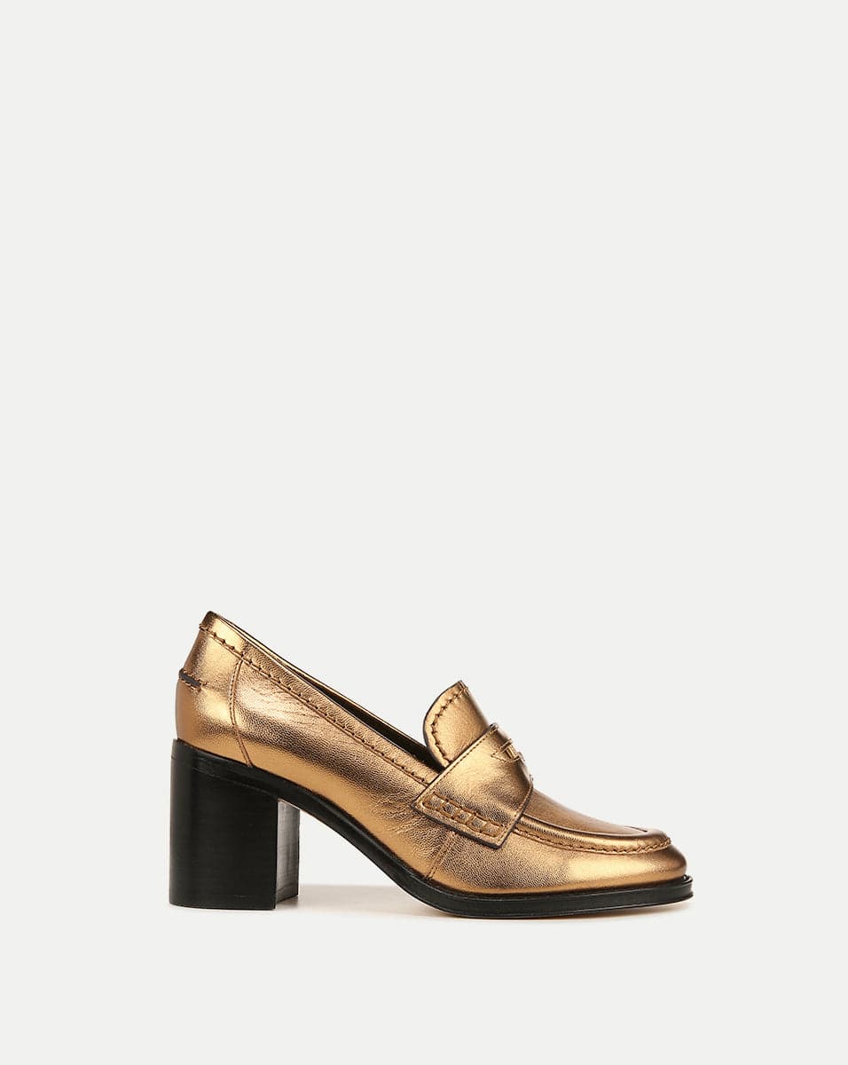 Penny Leather Loafer Heel - Image 1