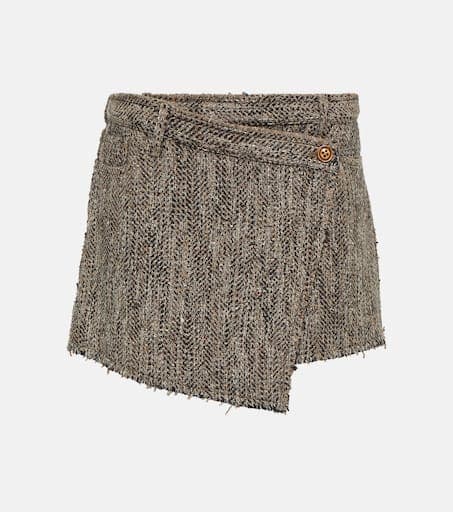 Herringbone Wrap Miniskirt - Image 1