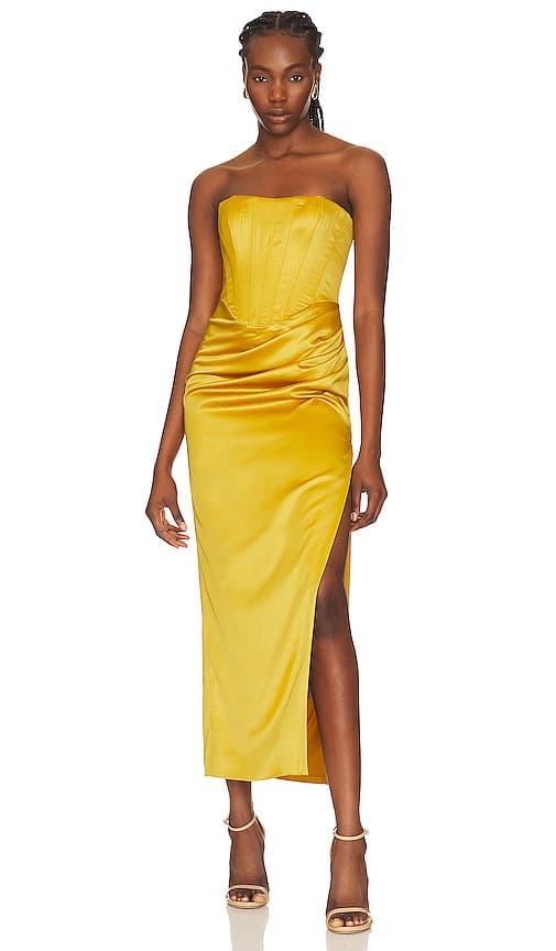 Everlasting Midi Dress In Marigold - Image 1