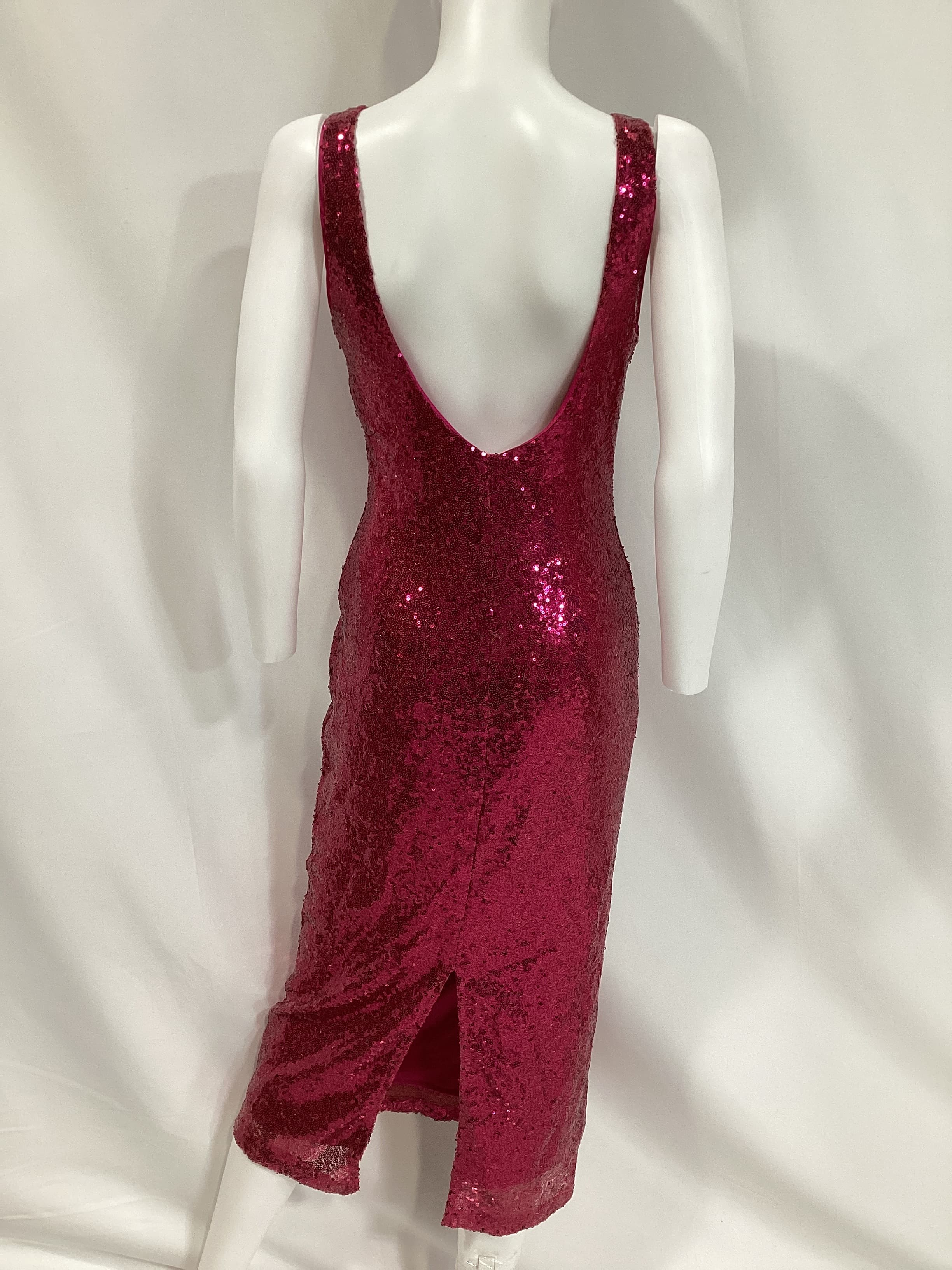 Blair Dress In Fuchsia - Image 3