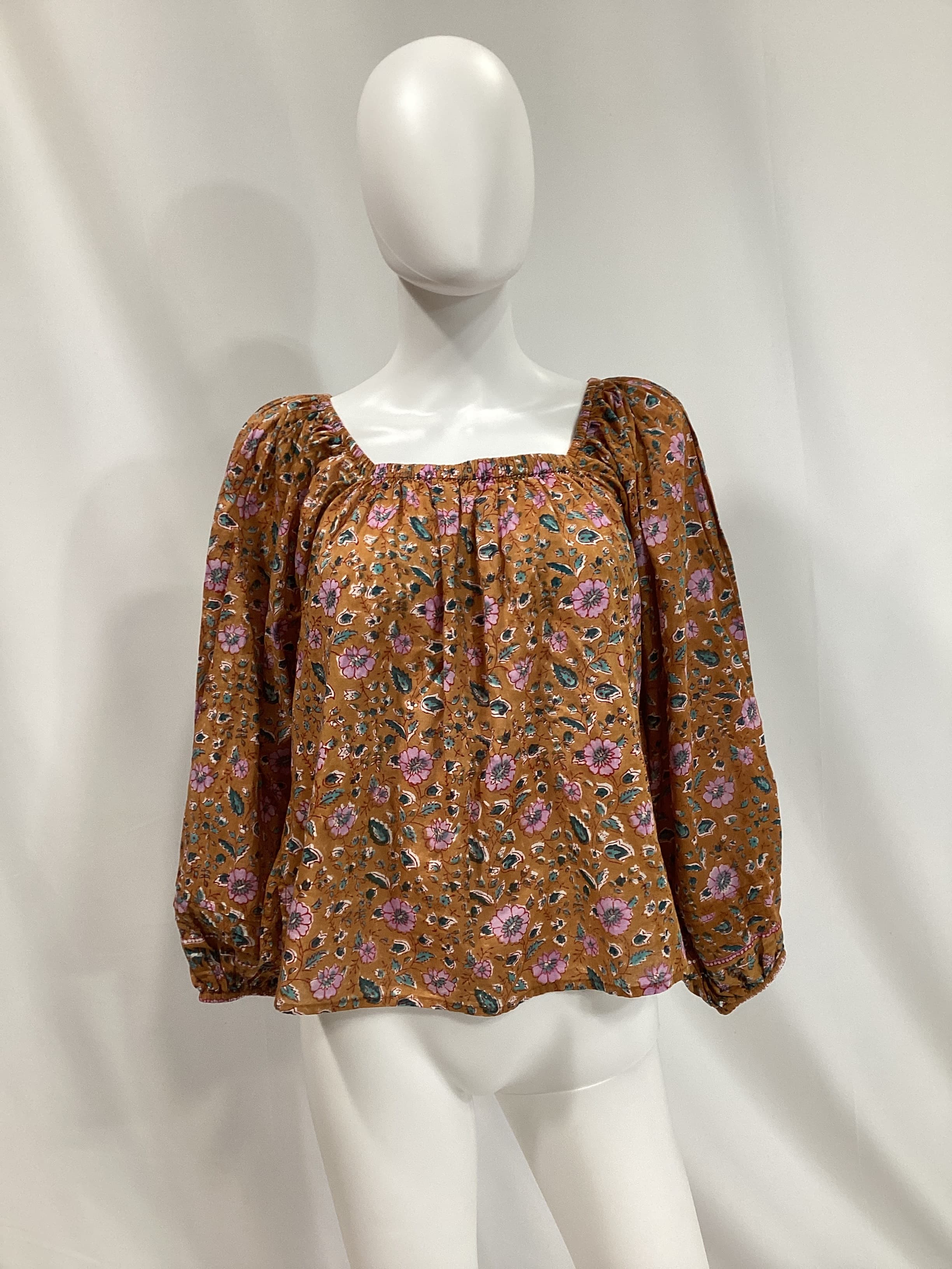 Shania Blouse In Terracotta Floral - Image 3