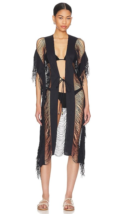 Monique Tie Kimono In Midnight - Image 1