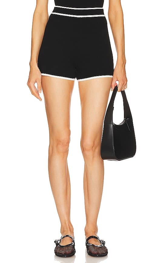 L'academie By Marianna Lida Knit Shorts In Black - Image 1