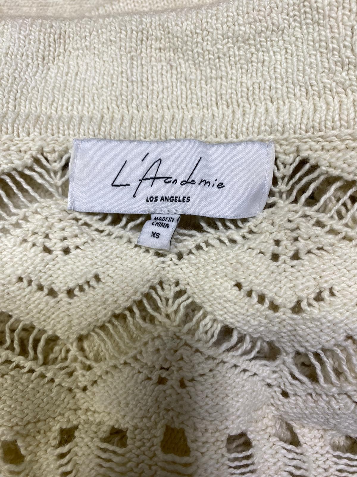 Talmai Pointelle Cropped Cardigan In Ivory - Image 2
