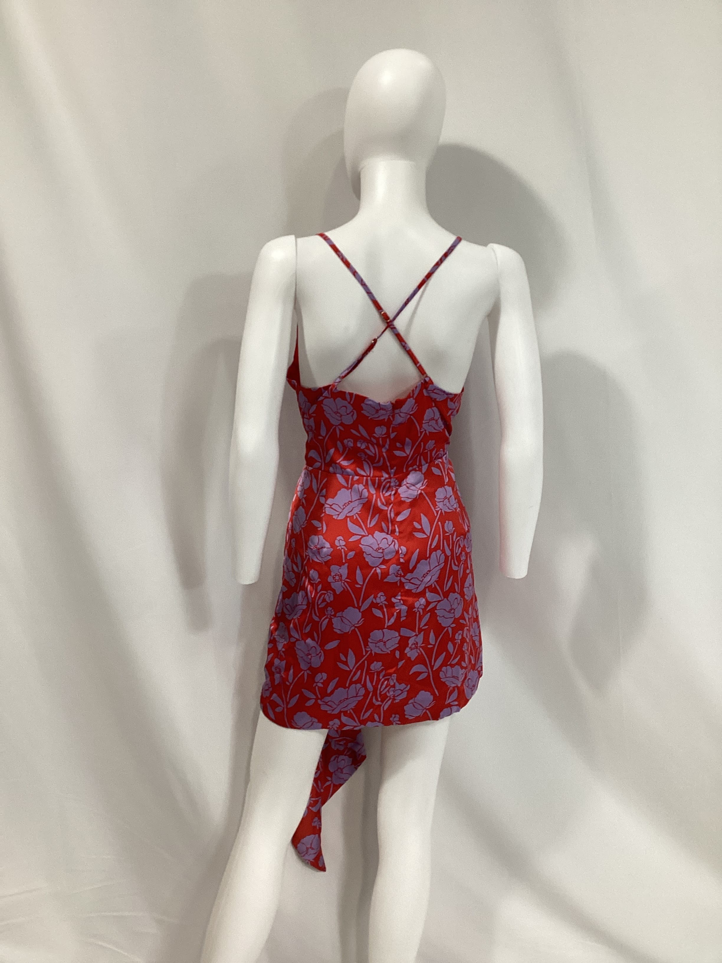 Kamala Mini Dress In Red & Purple Floral - Image 3