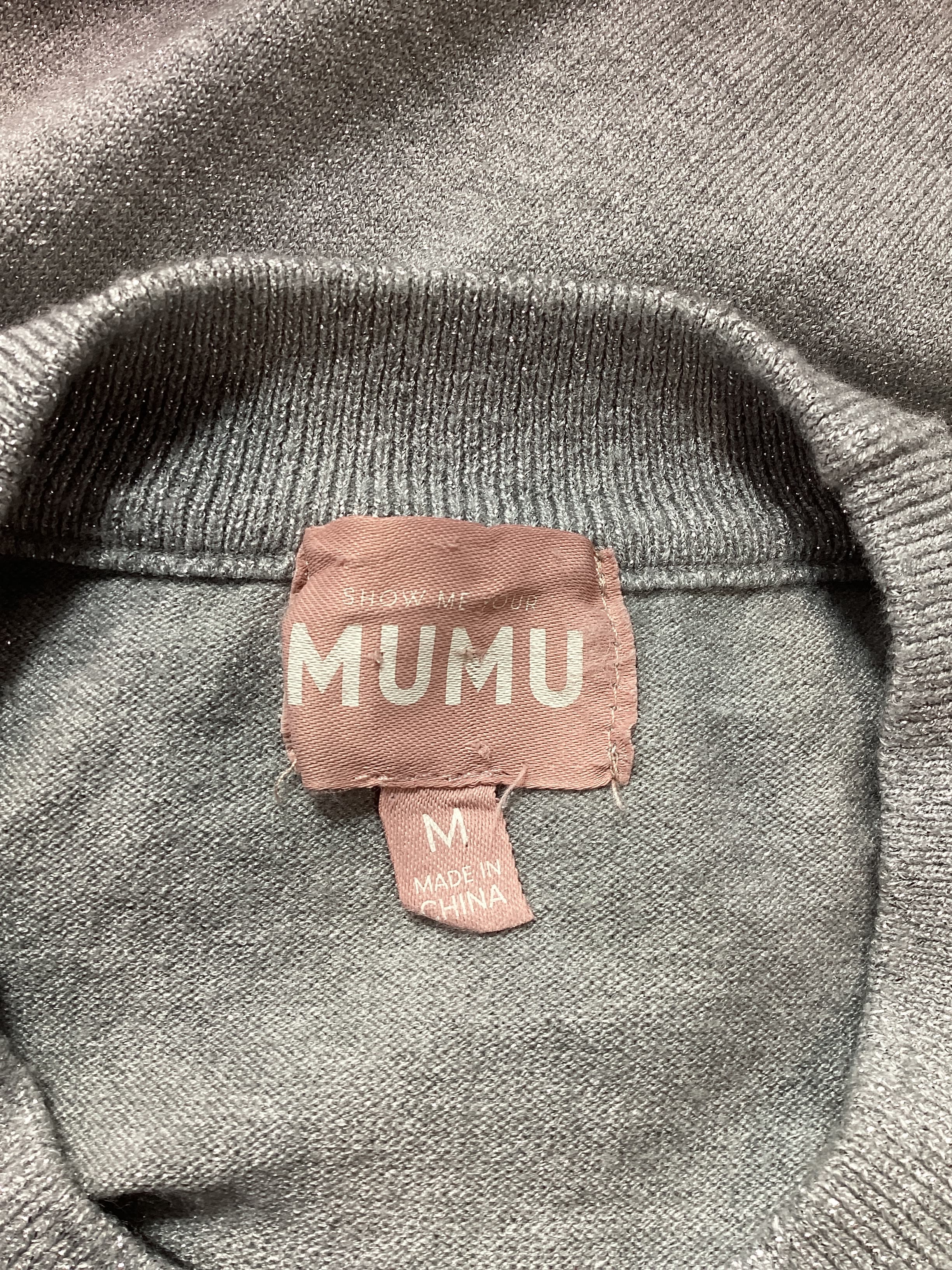 Classic Crewneck Sweater In Silver Metallic - Image 4