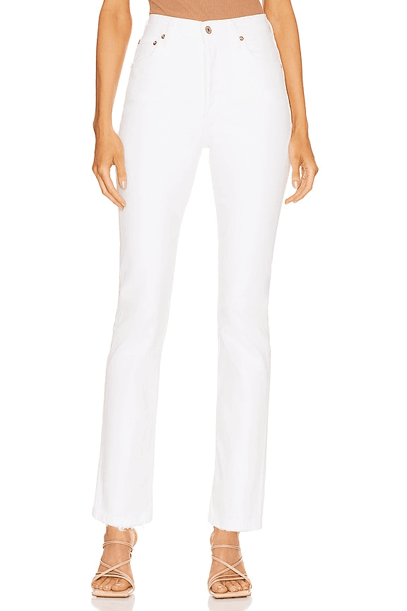 Riley Long High Rise Straight In Sour Cream - Image 1
