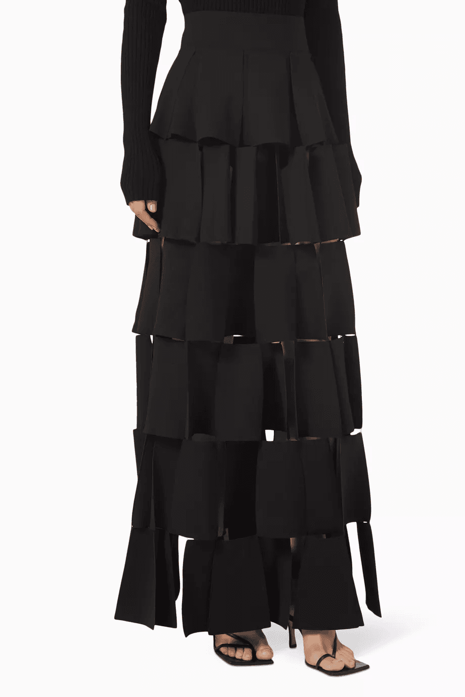Cutout-Ruffle Maxi Skirt - Image 1