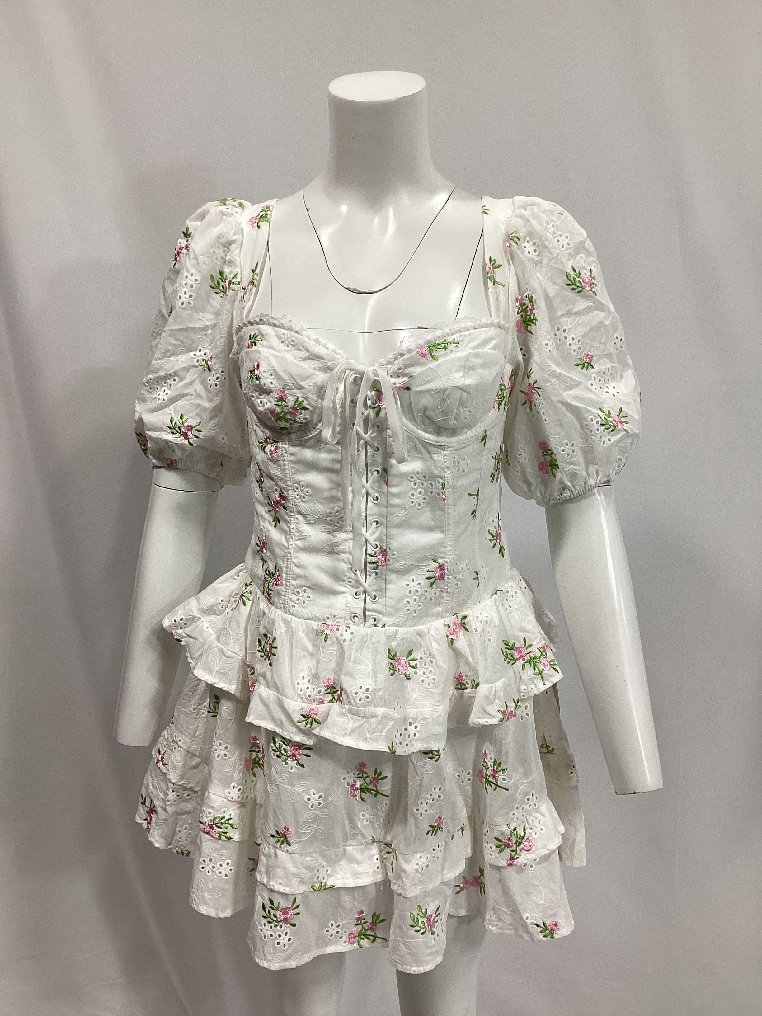 Kinsley Mini Dress In White - Image 4