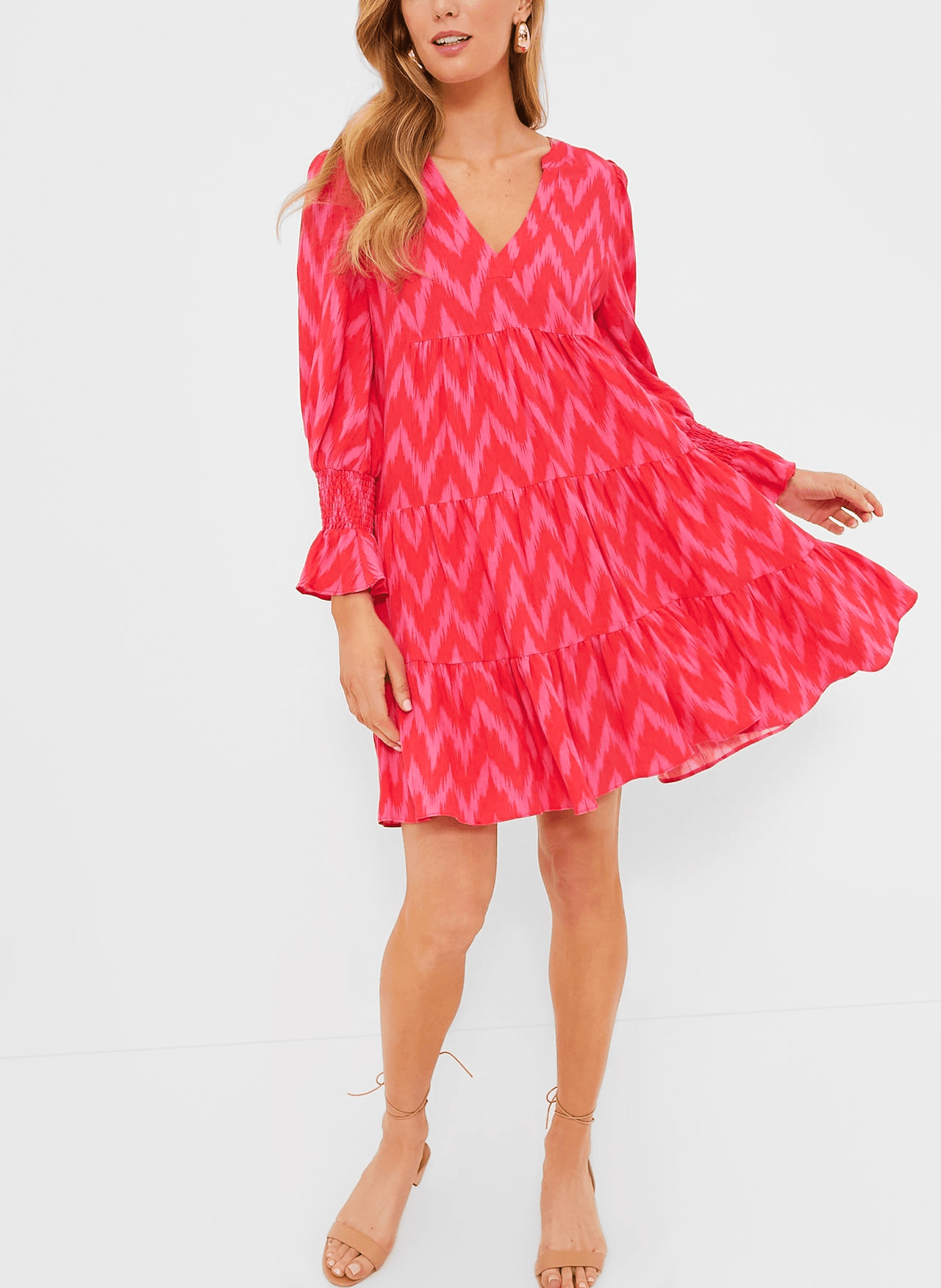 Hot Pink Ikat Kenzo Dress - Image 1