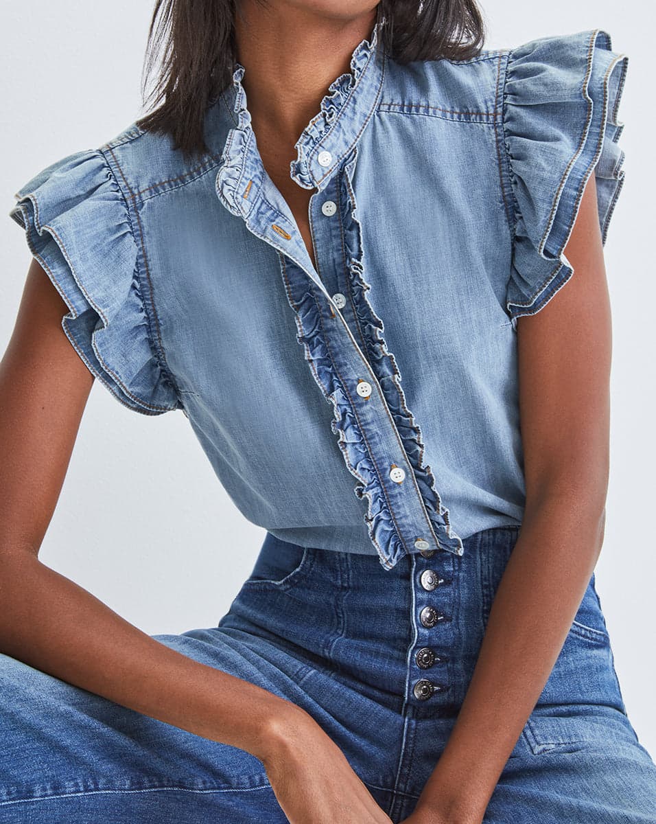 Tenille Ruffled-Sleeve Shirt - Image 1