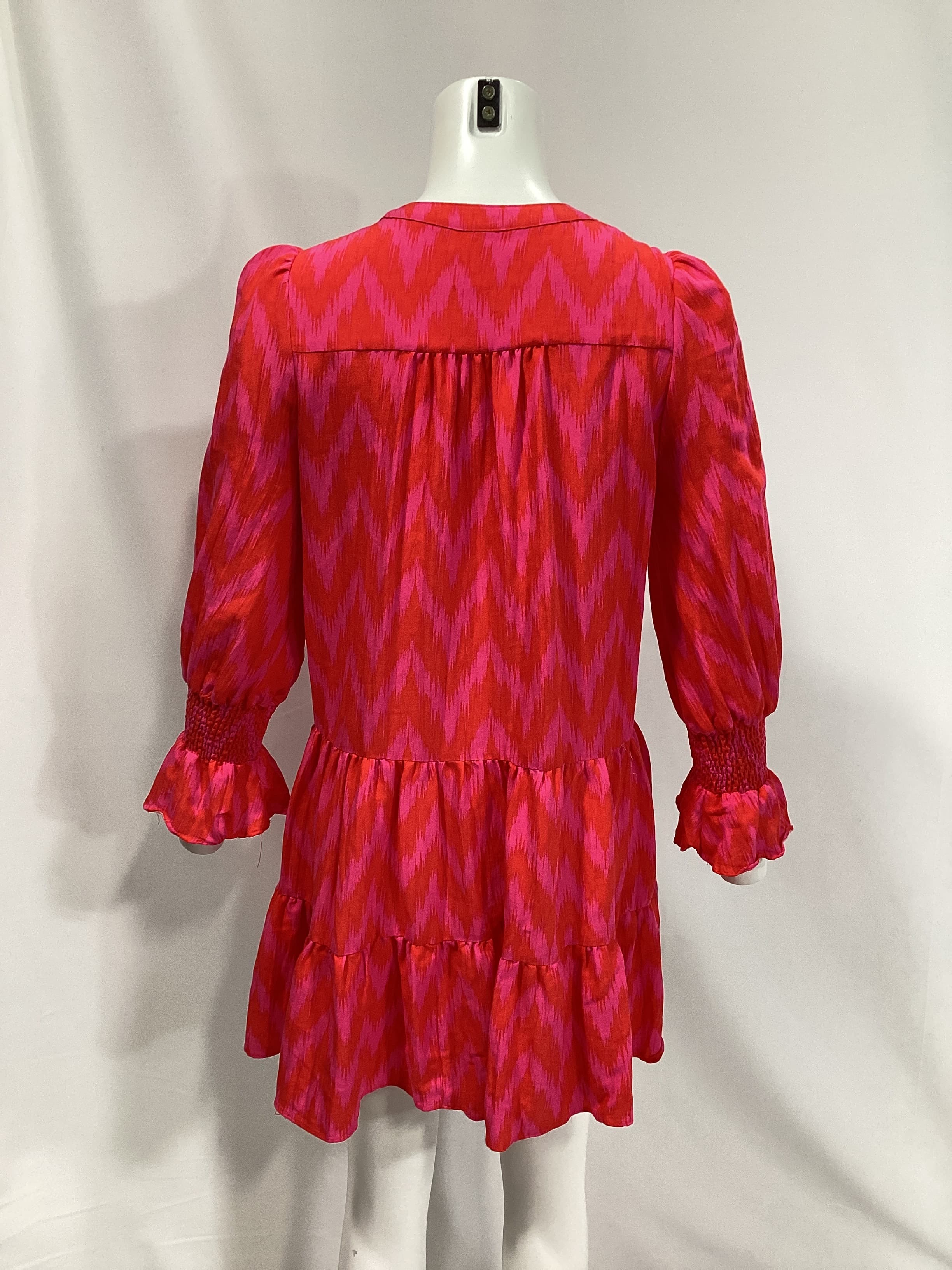 Hot Pink Ikat Kenzo Dress - Image 3