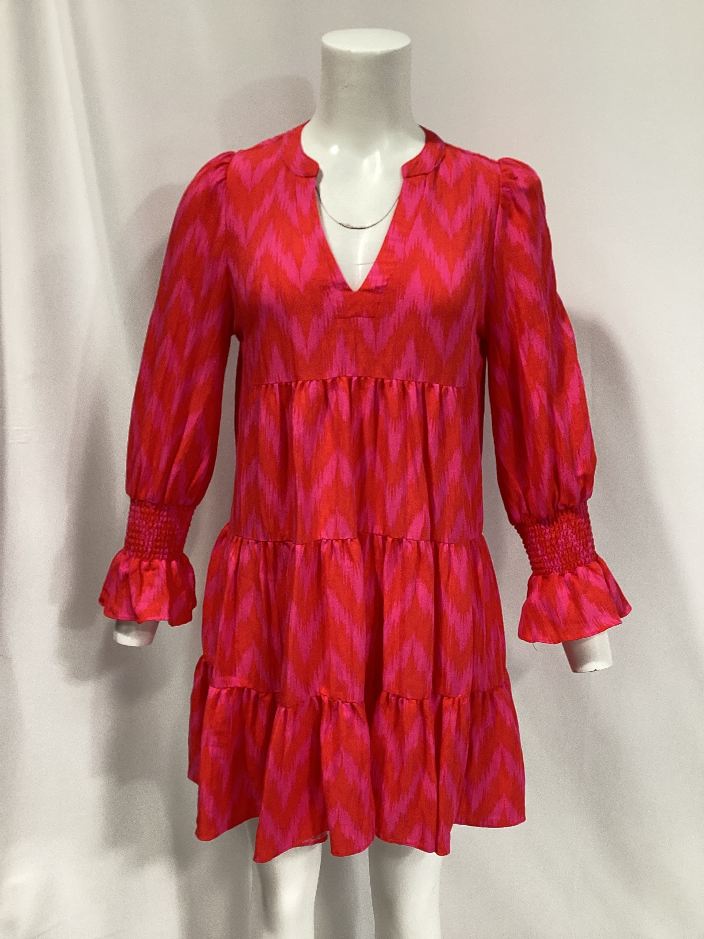 Hot Pink Ikat Kenzo Dress - Image 4