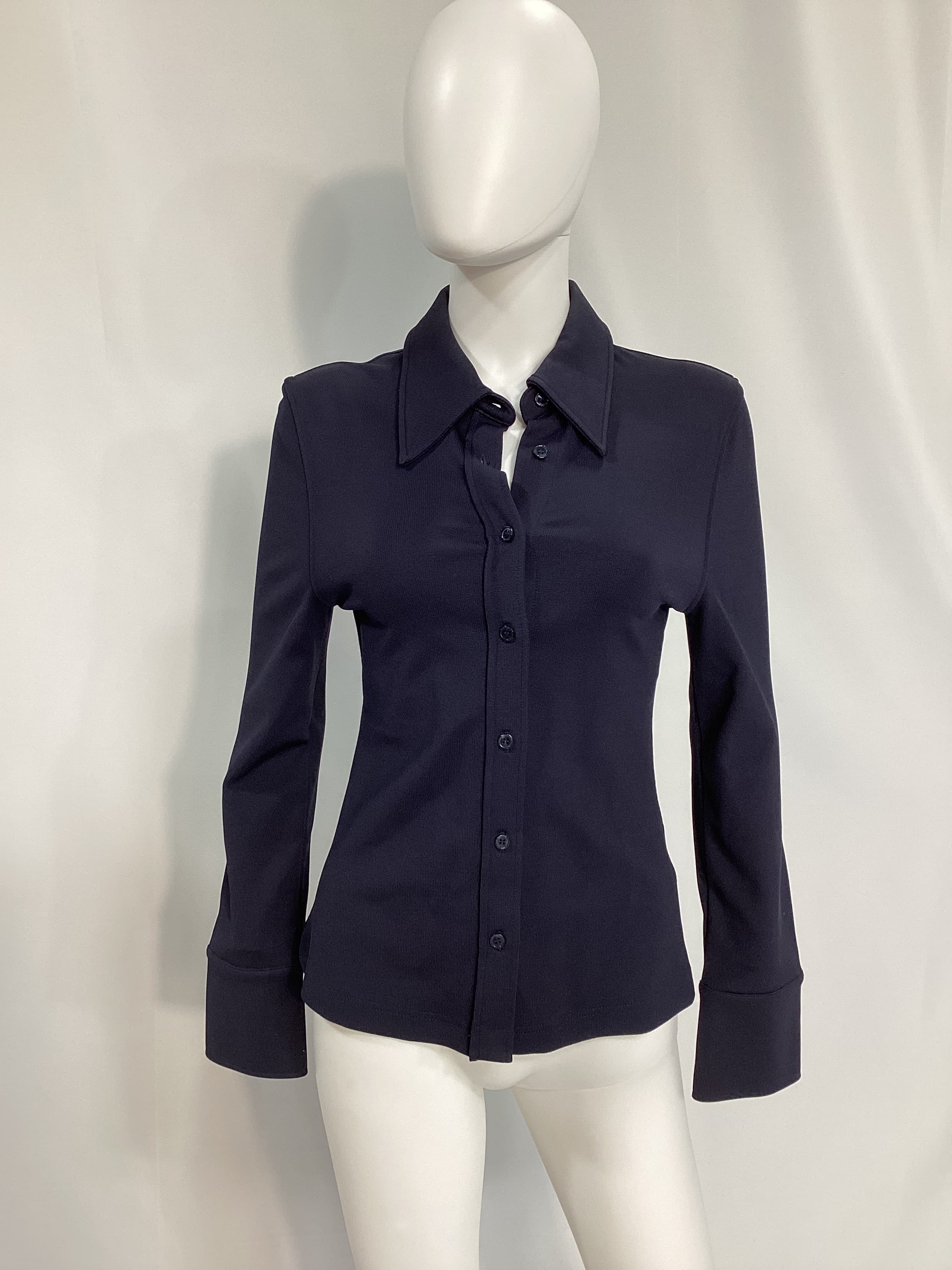 Exaggerated-Collar Jersey Shirt - Image 2