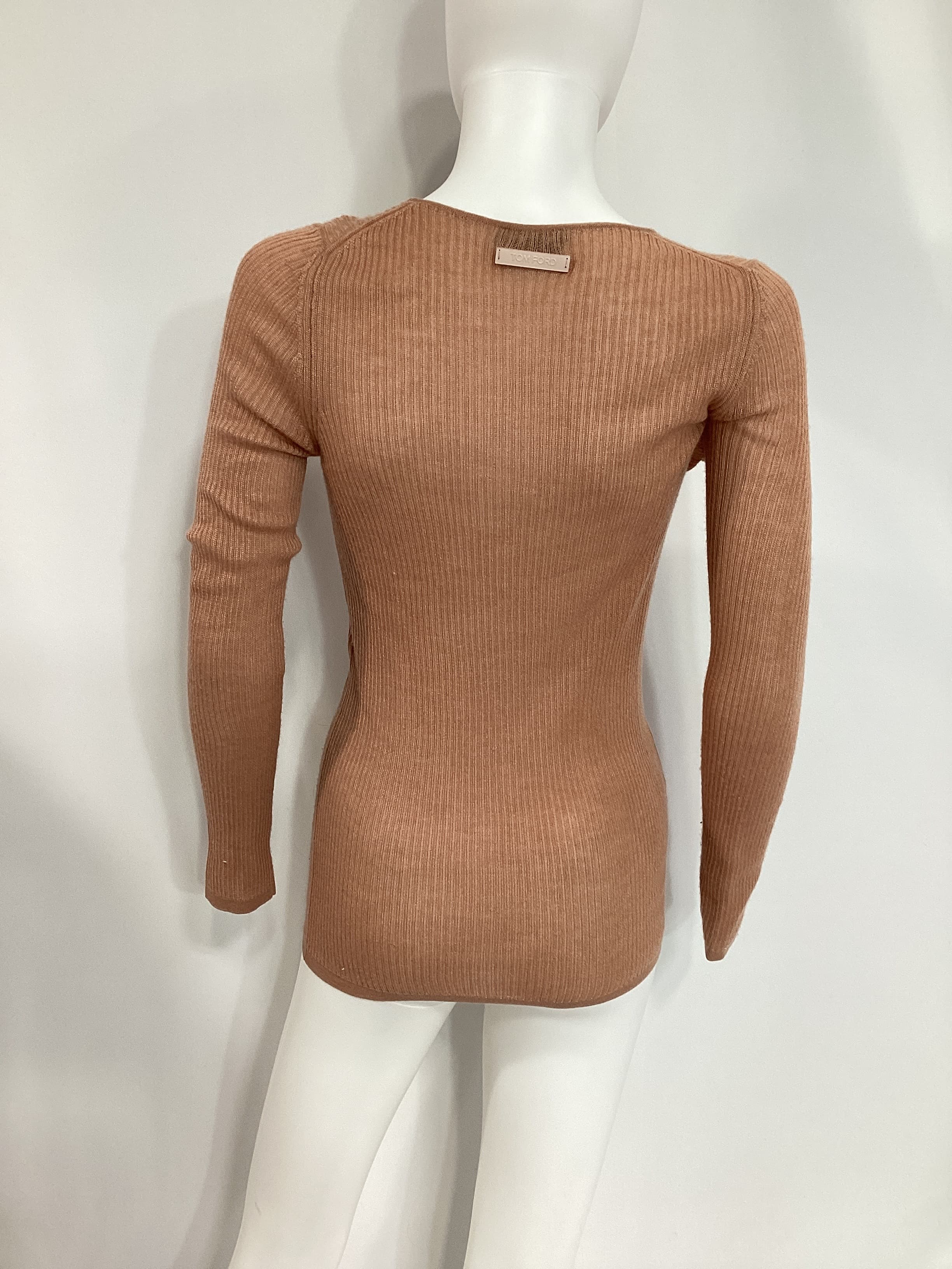 Cashmere Silk Rib Crewneck Top - Image 2