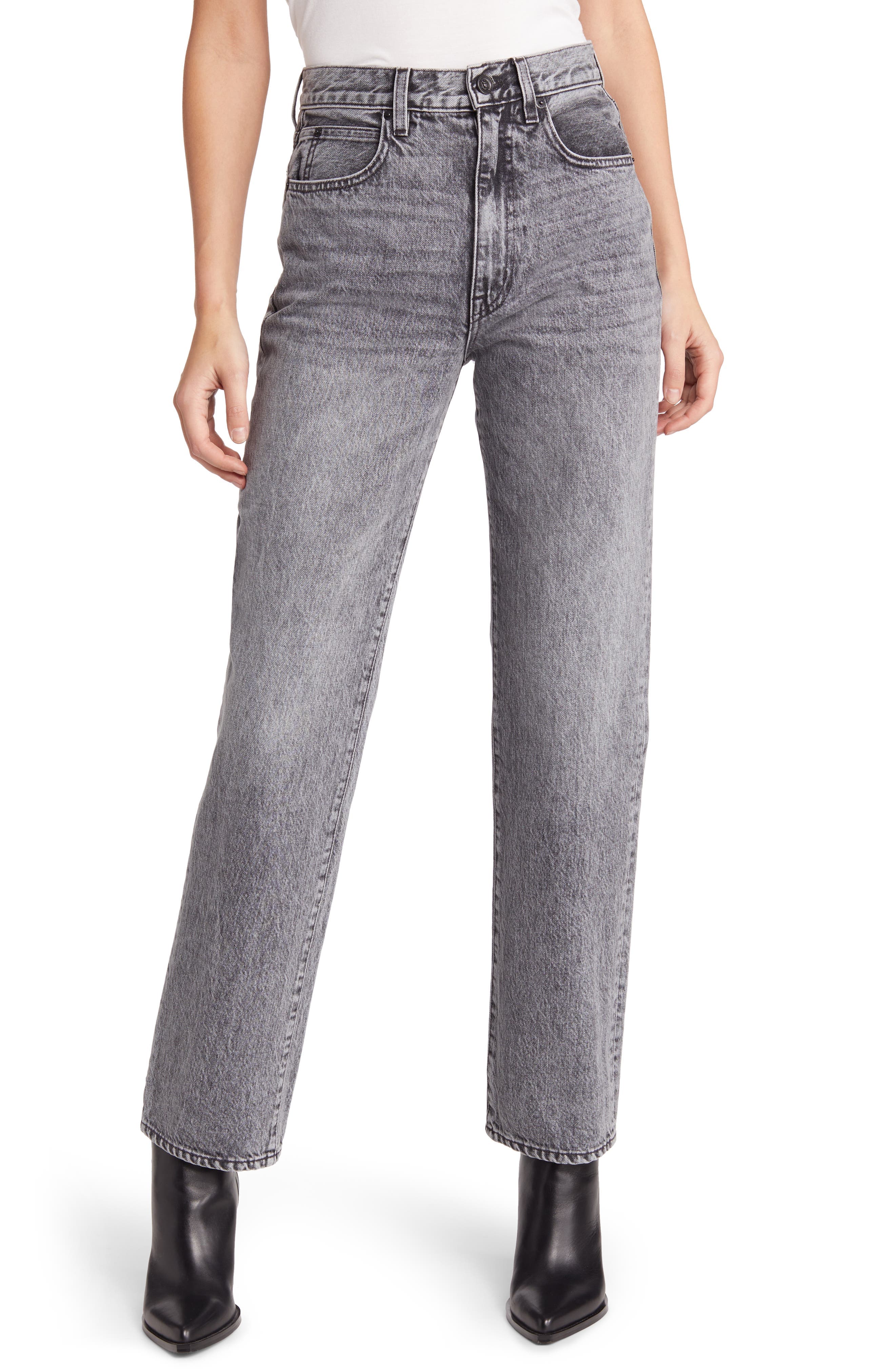 London High Waist Straight Leg Jeans - Image 1