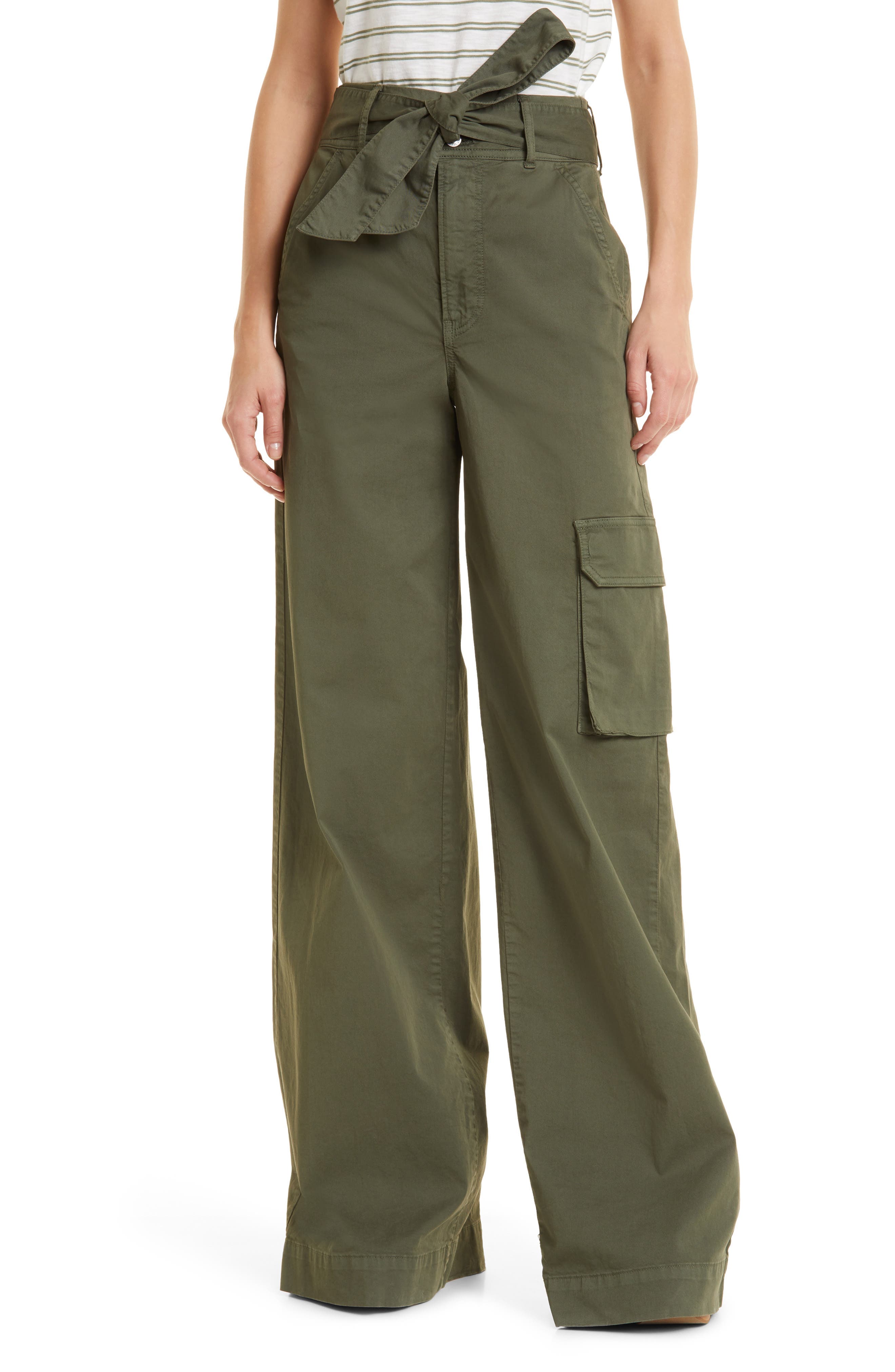 Belisa Tie Belt Wide Leg Cargo Pants - Image 1