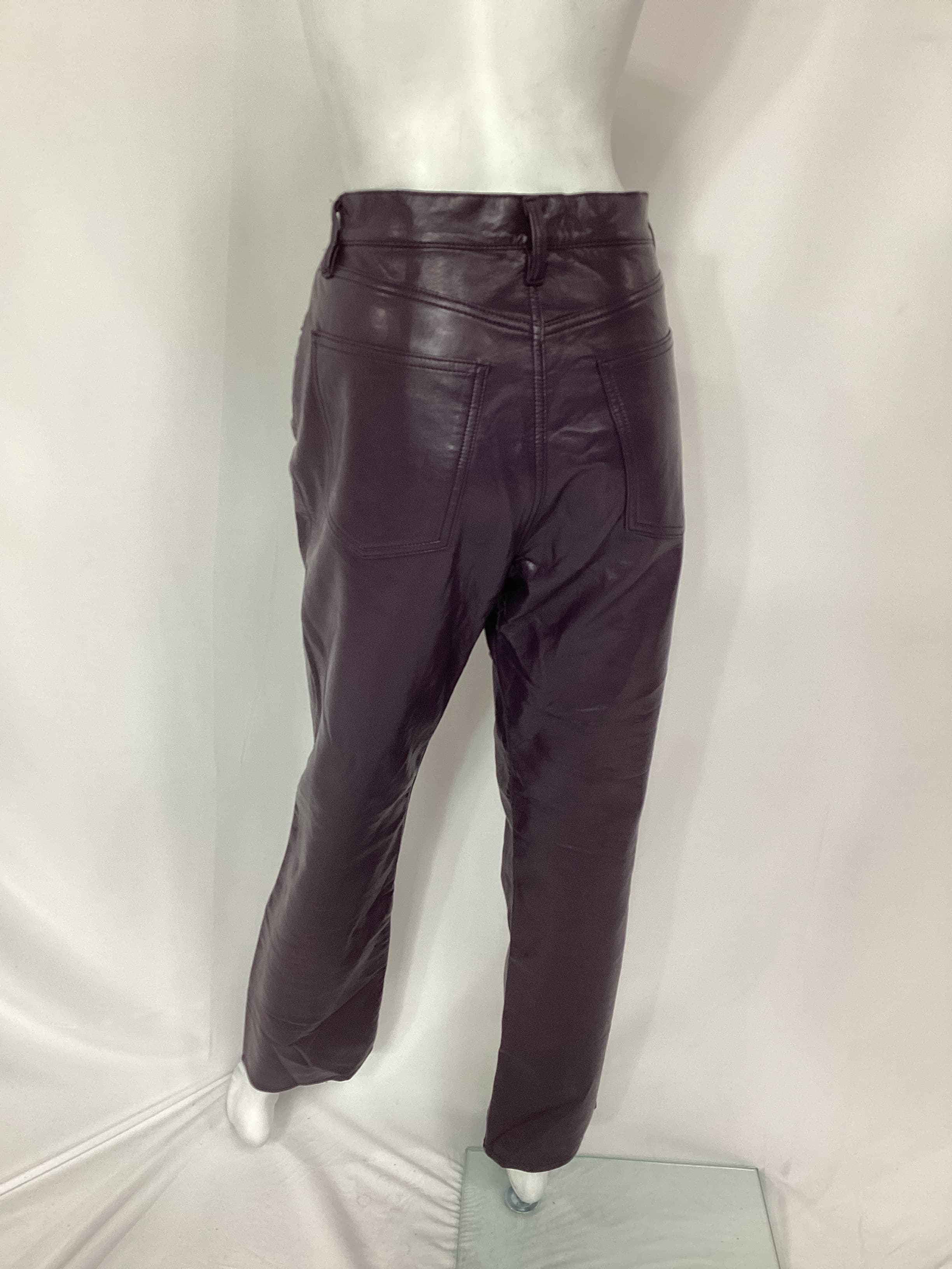 Recycled Leather 90's Pinch Waist In Night Shade - Image 2