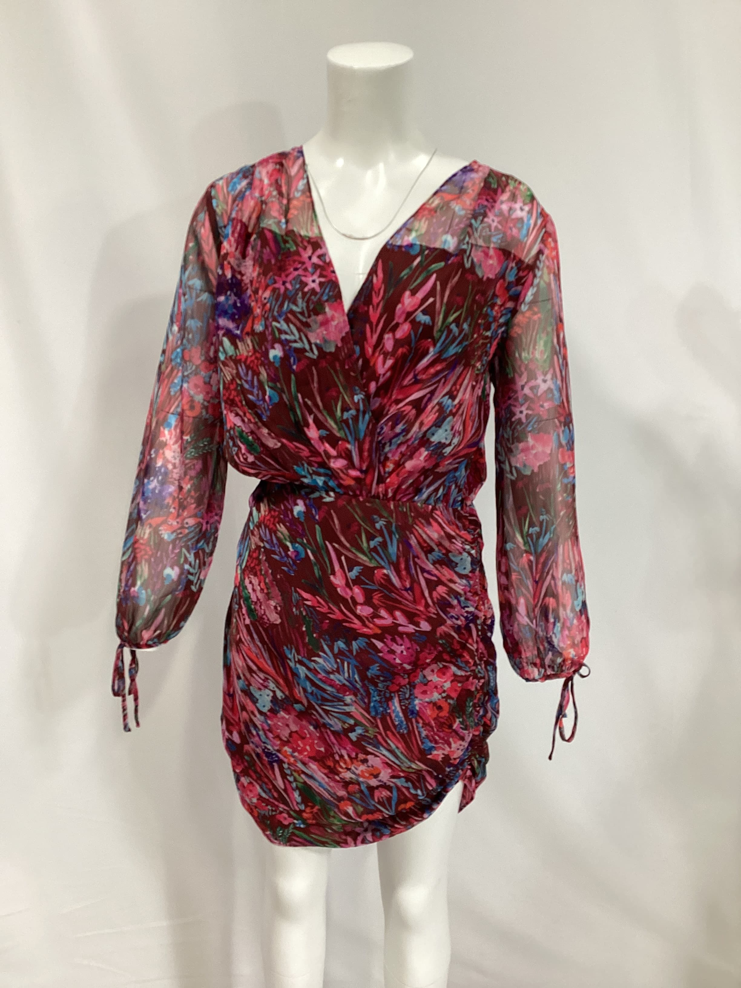 Amani Long Sleeve Mini Dress In Bloom - Image 2