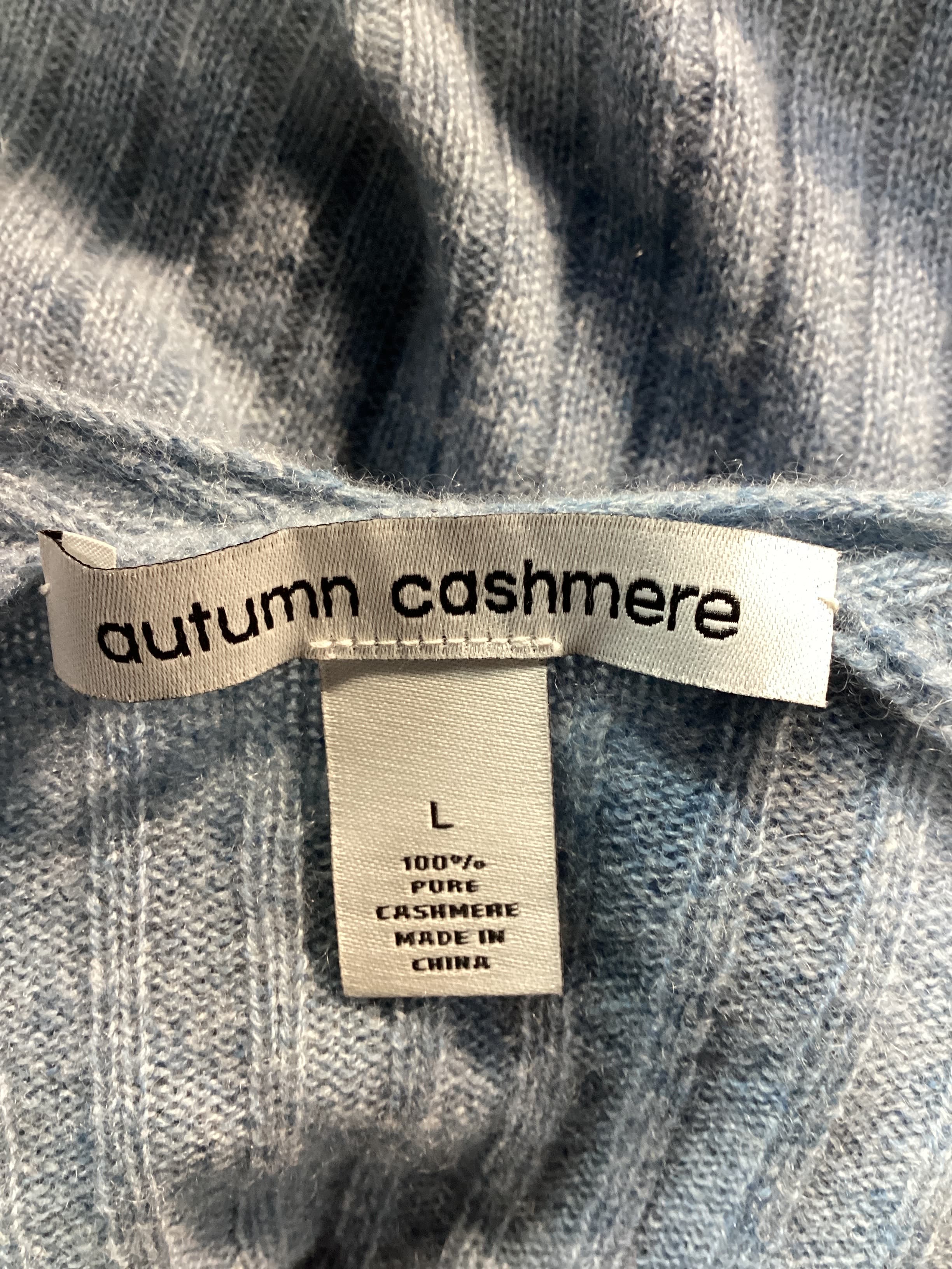 Tie Front Rib Cardigan In Faded Denim - Image 4