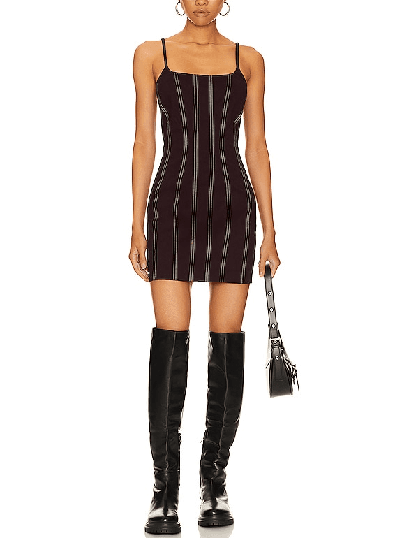 Dena Dress In Dark Plum - Image 1
