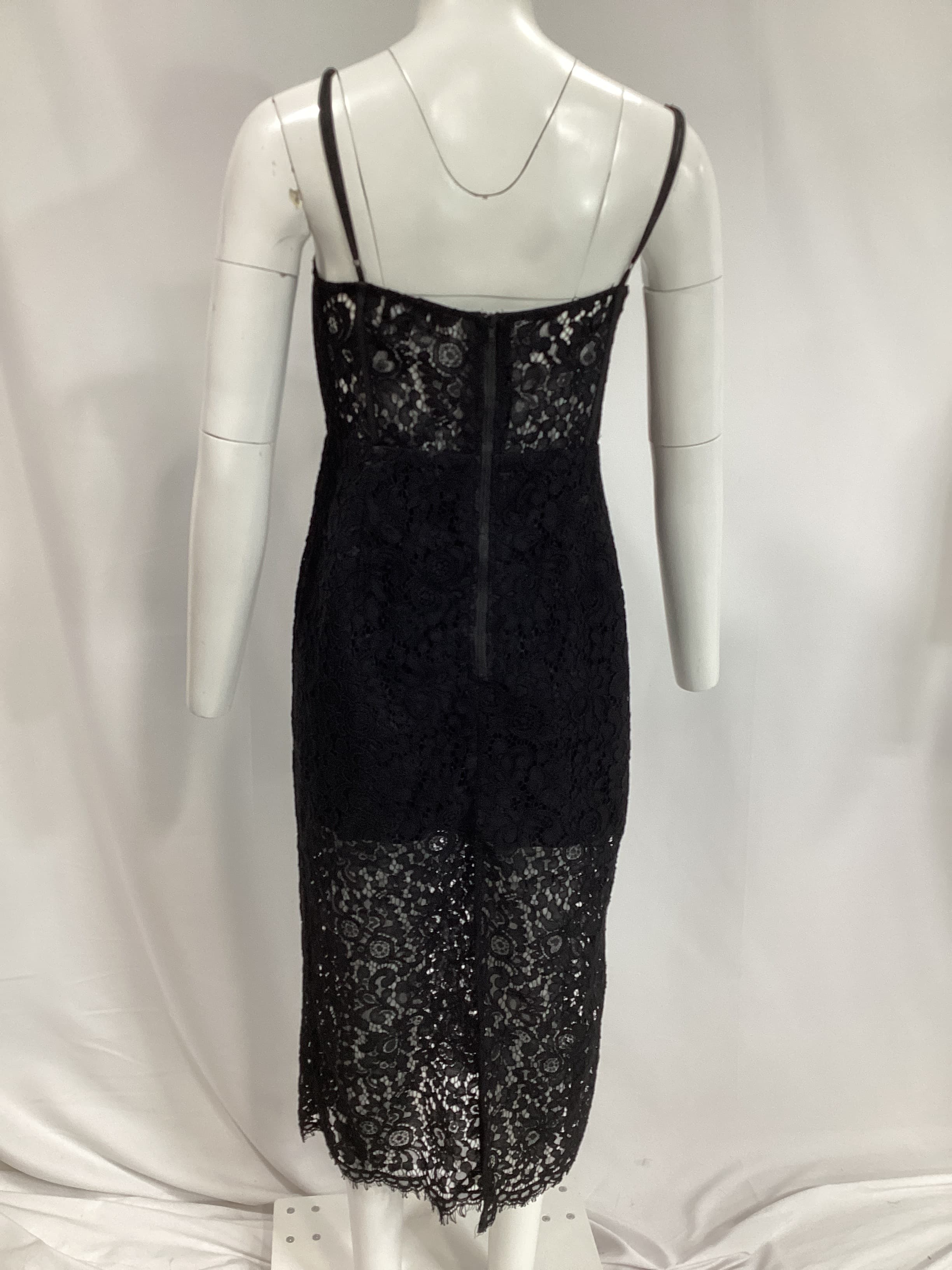 Olina Corset Midi Dress In Black - Image 2