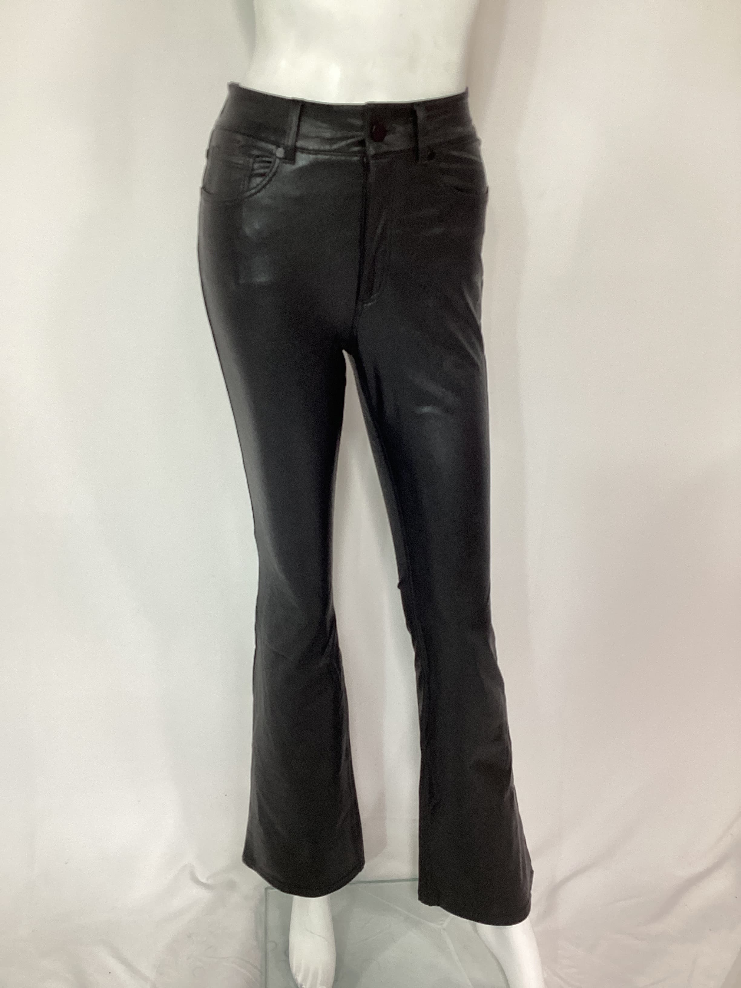Faux Leather Five Pocket Flare Pant - Image 2
