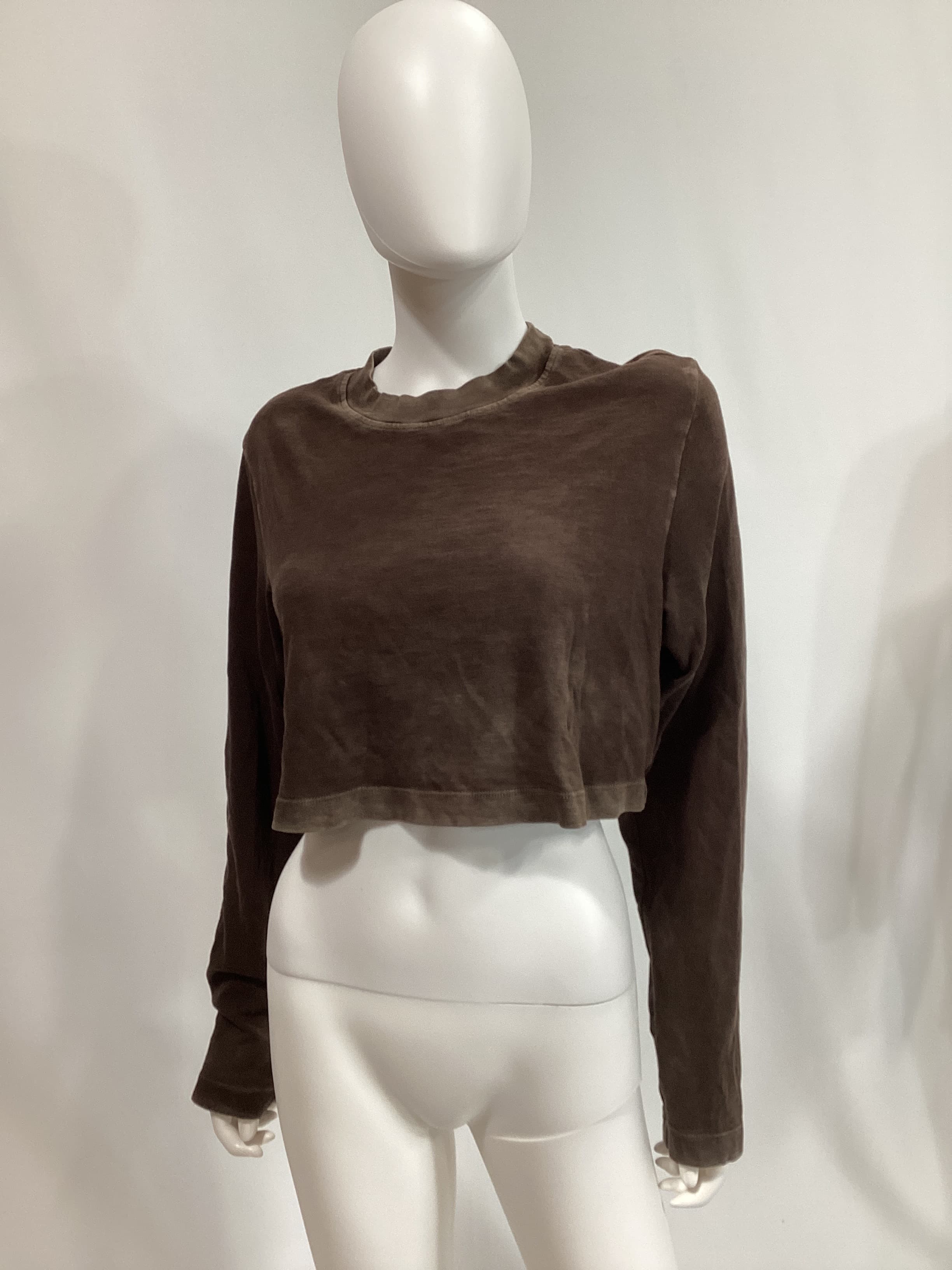 Tokyo Crop Shirt In Vintage Espresso - Image 2