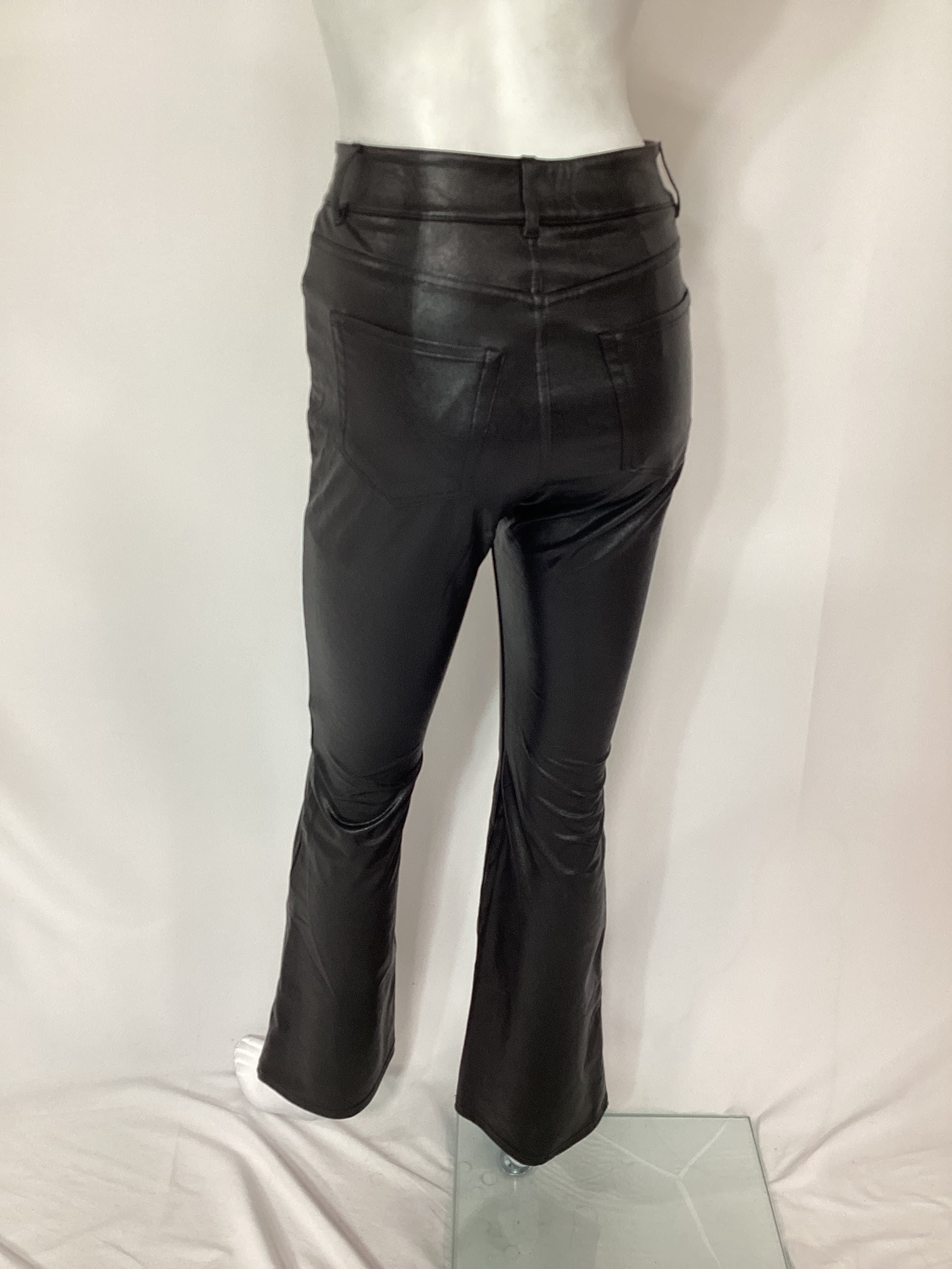 Faux Leather Five Pocket Flare Pant - Image 3