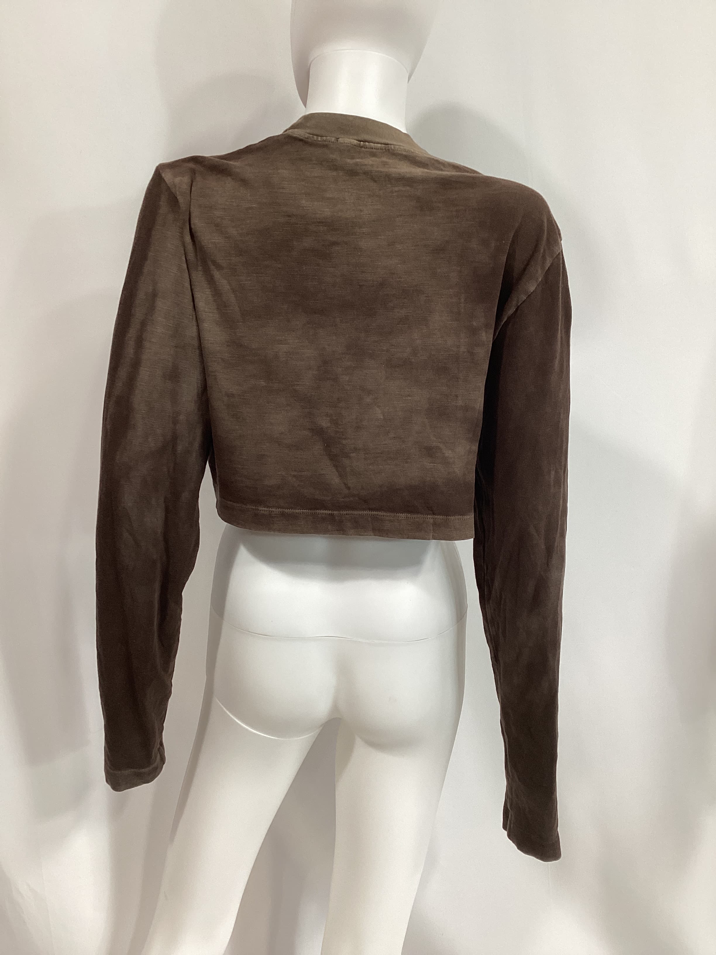 Tokyo Crop Shirt In Vintage Espresso - Image 4