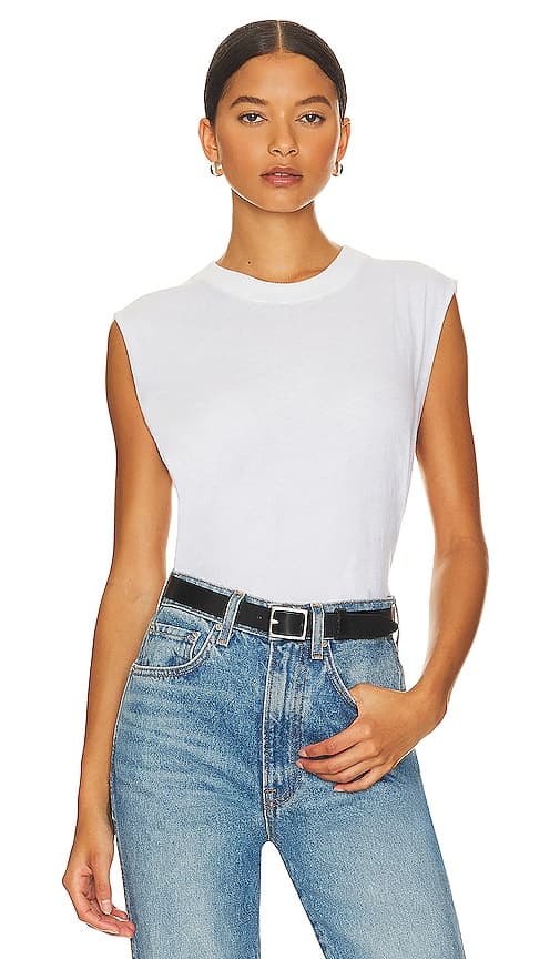 Cashmere Easy Vest In White - Image 1