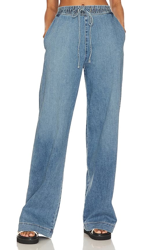 Soft Denim Pant In Mid Wash - Image 1