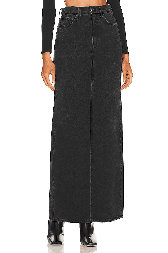 Amara Maxi Pencil Skirt With Back Slit In Loleta - Image 1