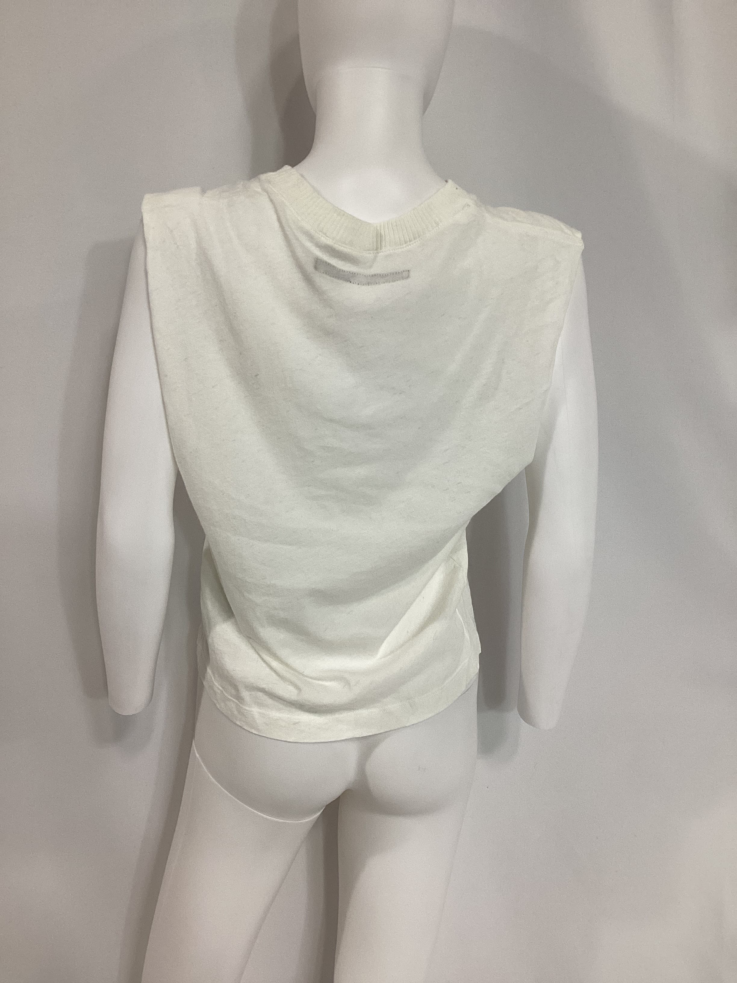 Cashmere Easy Vest In White - Image 3