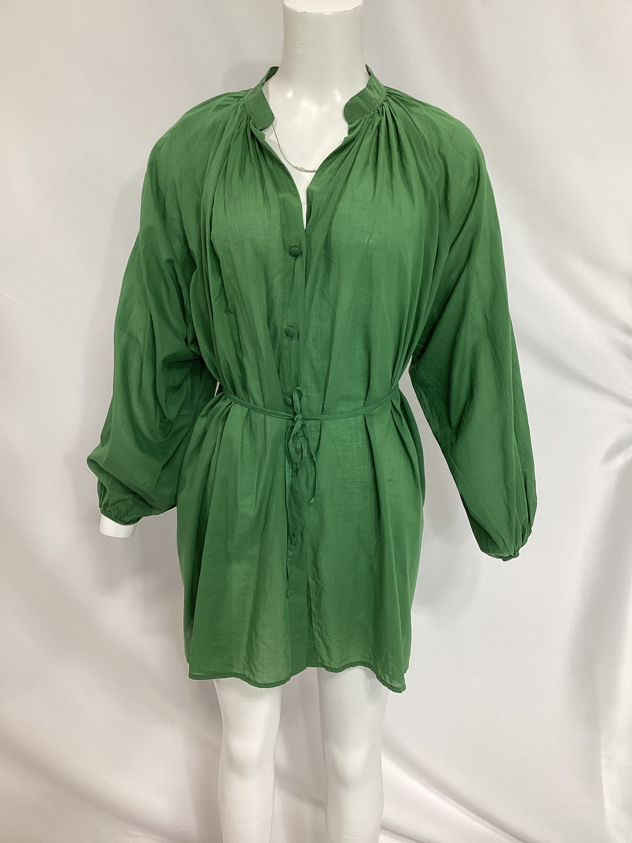 Lucita Smock Dress In Dark Green - Image 2