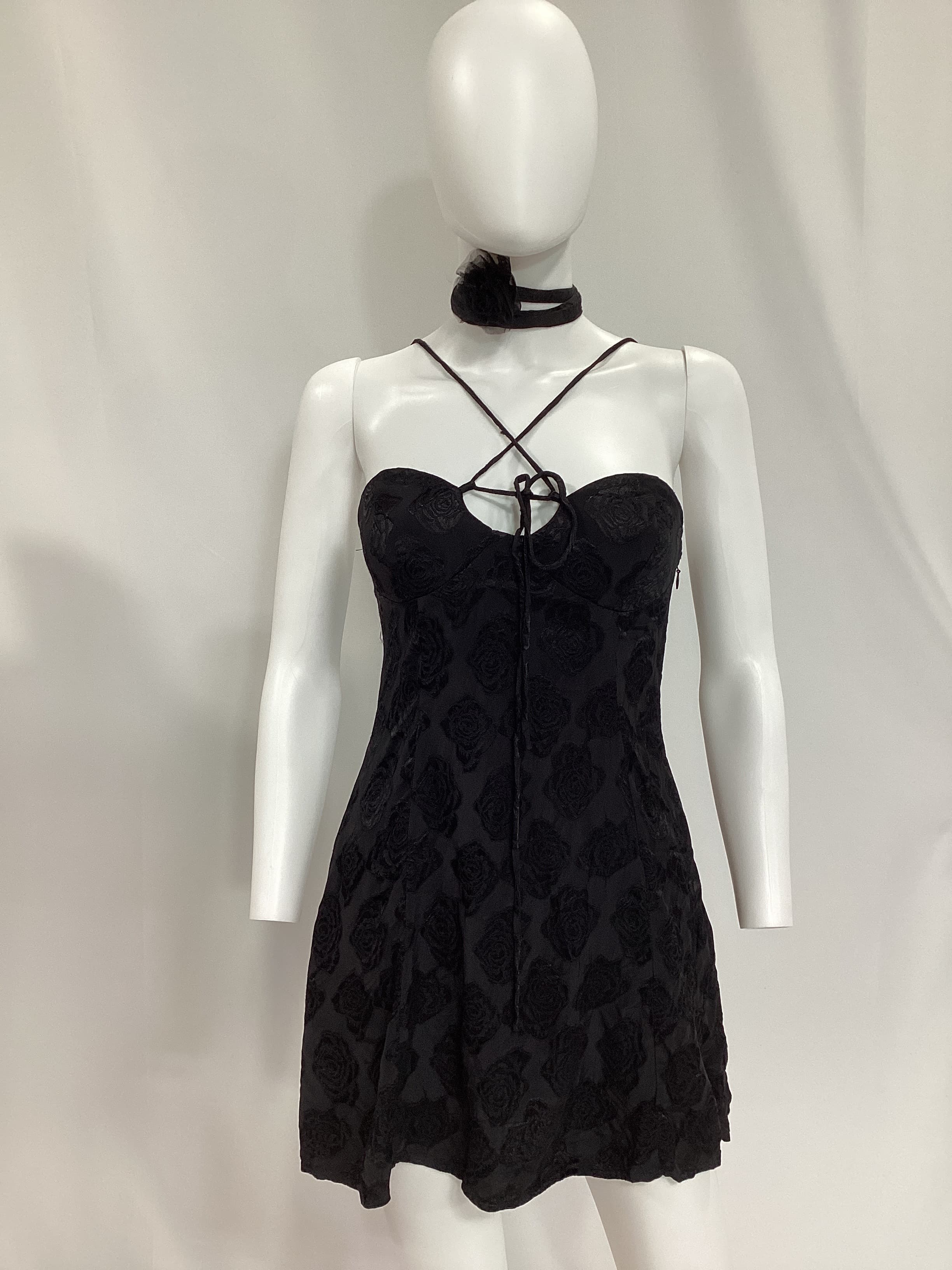 Melody Mini Dress In Black - Image 4