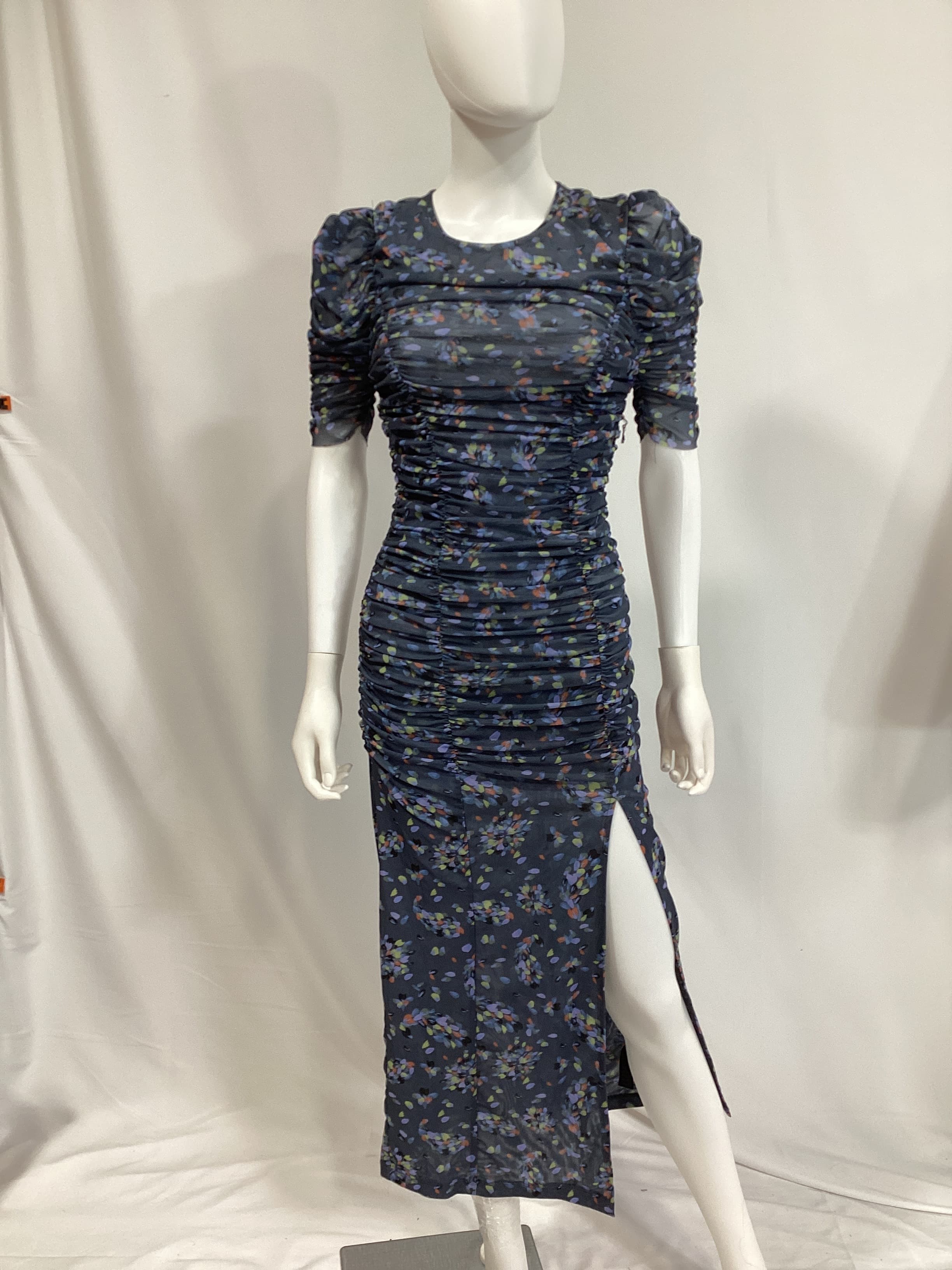 Briella Midi Dress In Navy Combo - Image 2