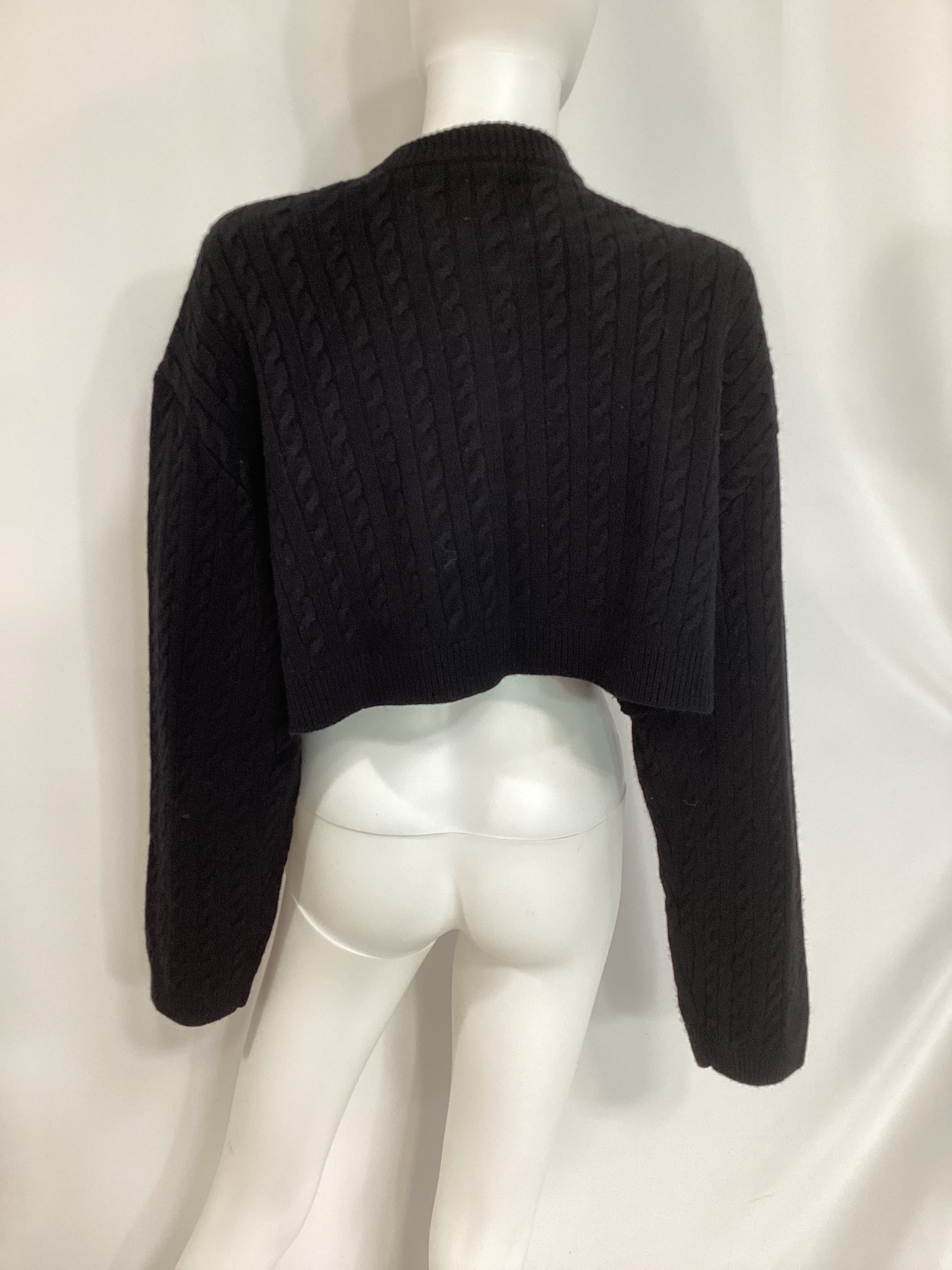 Rayssa Cable Cardigan In Black - Image 2