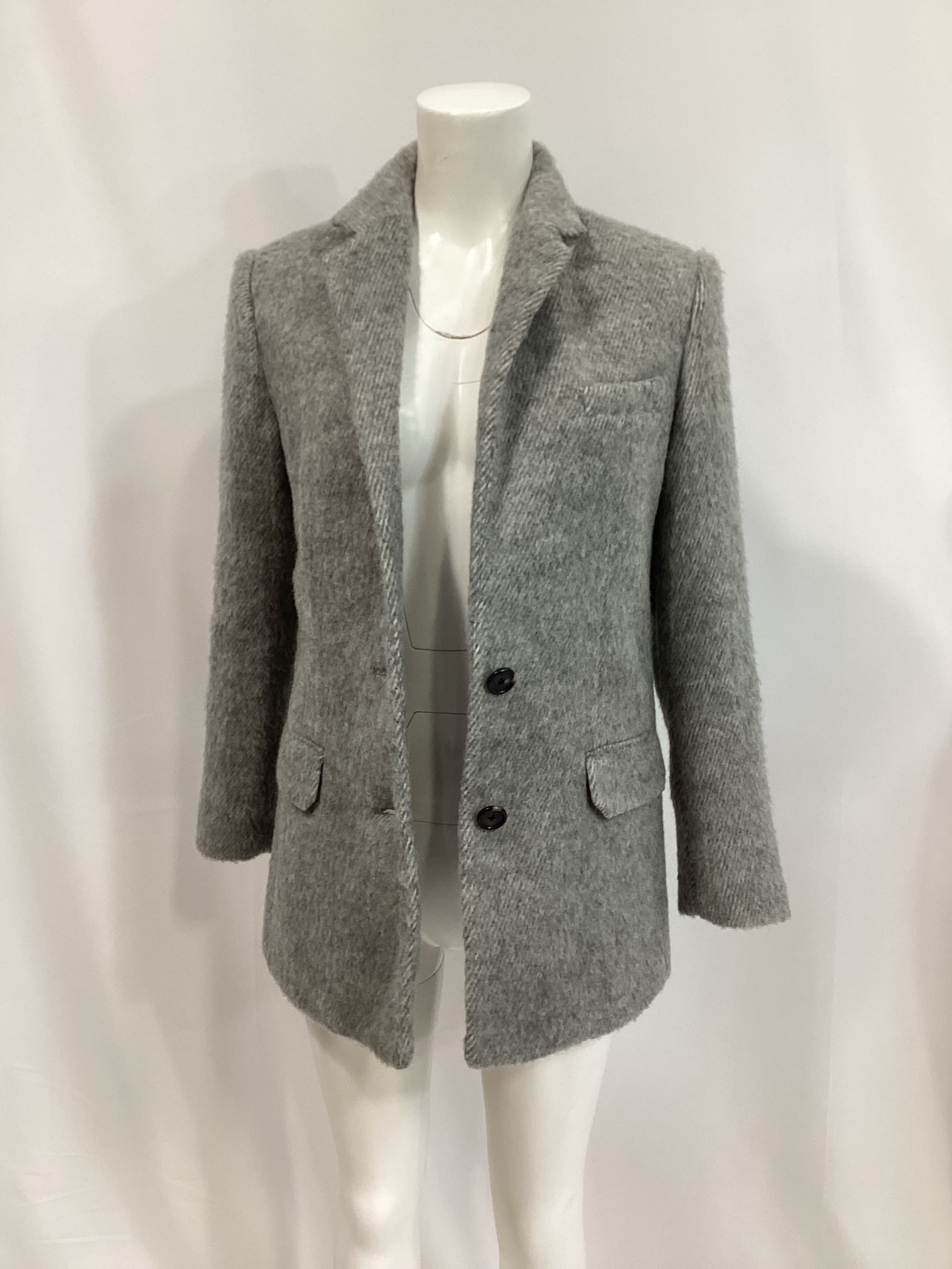 Oversized Blazer In Grey Melange - Image 3