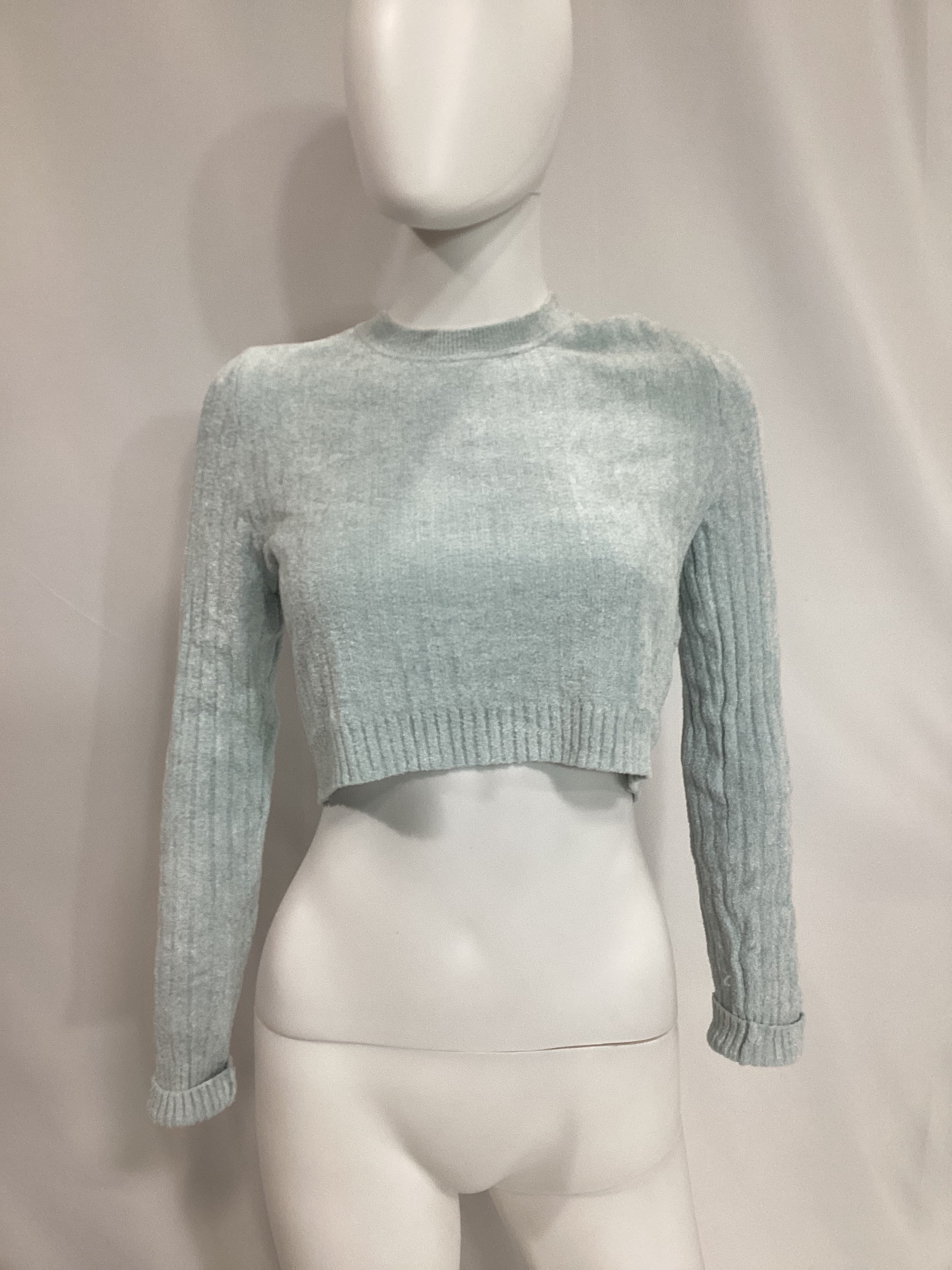 Long Sleeve Crop In Light Blue - Image 4